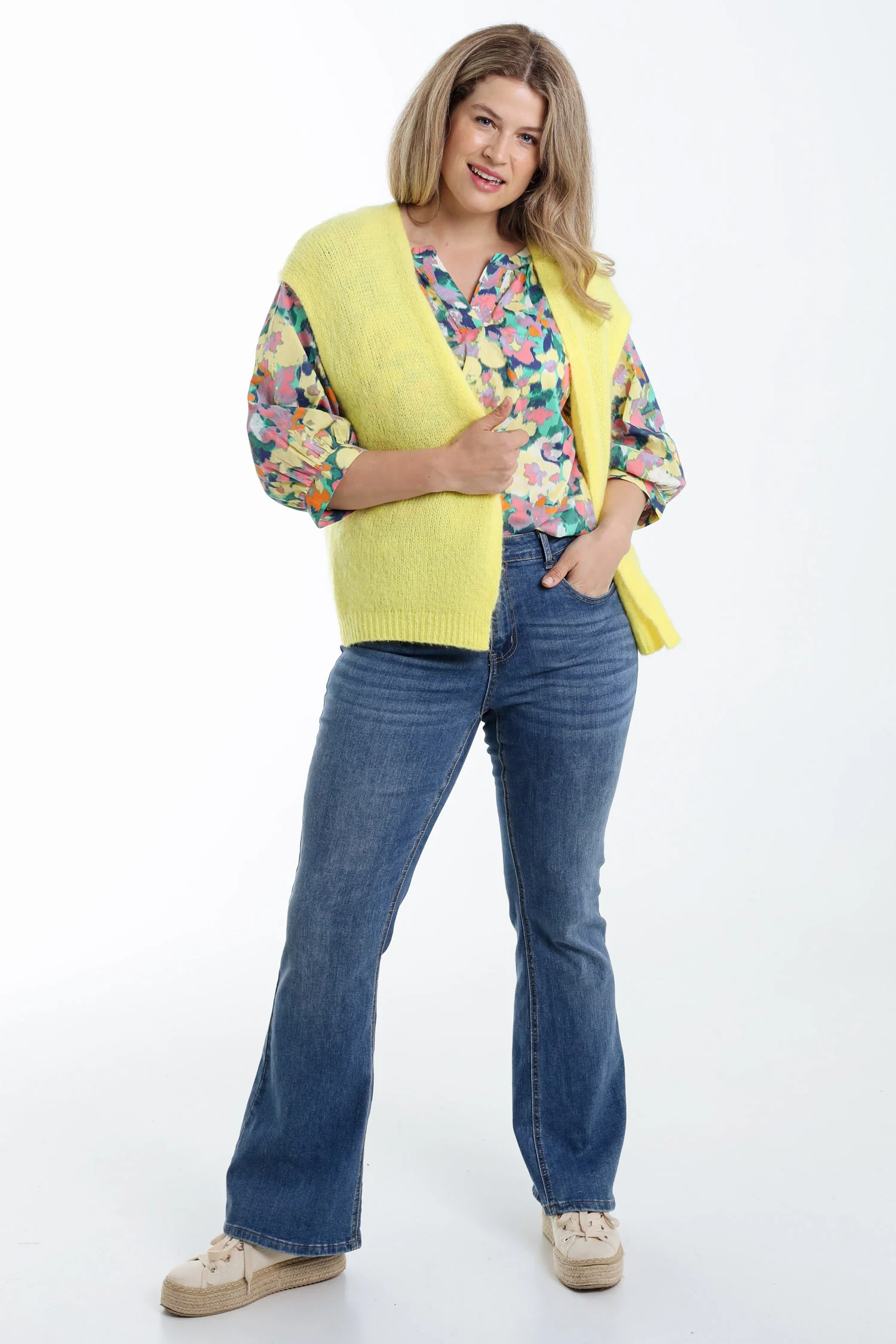 Effen mouwloos vest - Image 73