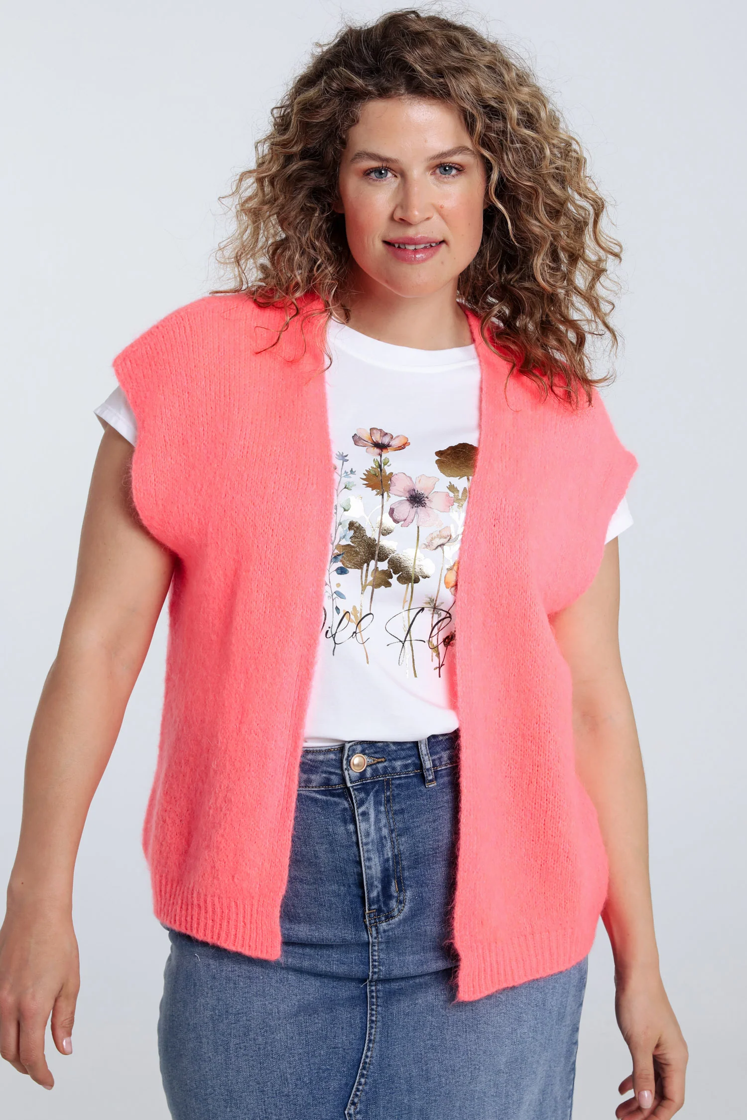 Effen mouwloos vest - Image 78