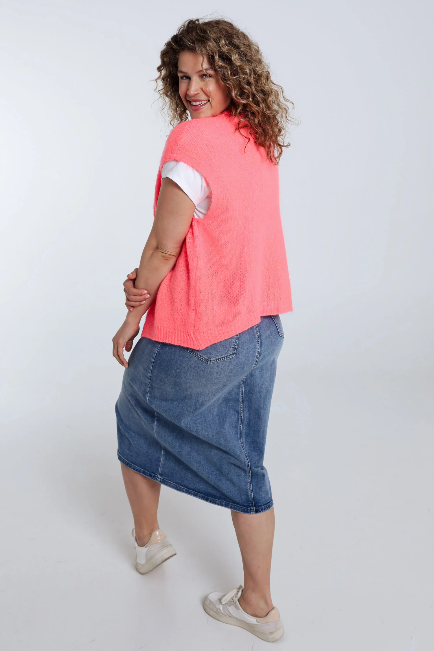 Effen mouwloos vest - Image 79