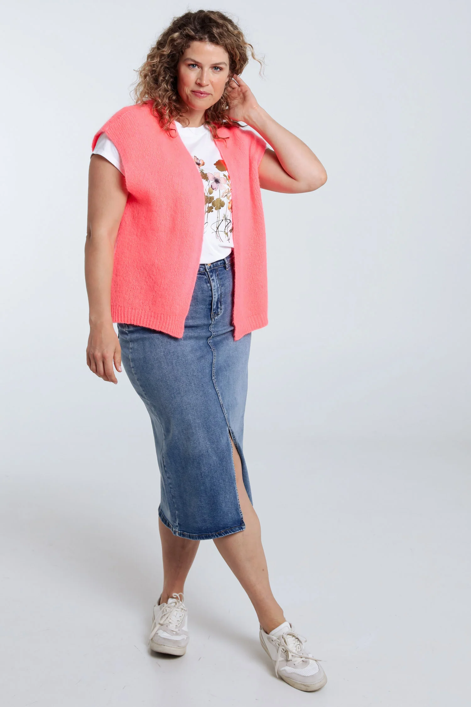 Effen mouwloos vest - Image 86
