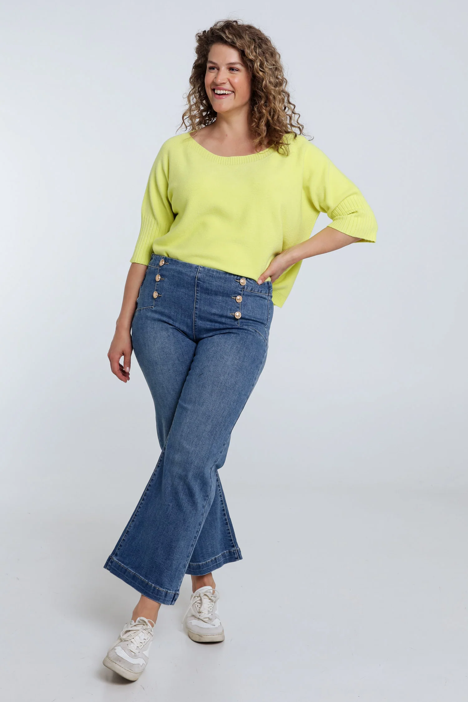 Wijde jeans met 6 knopen - Image 8