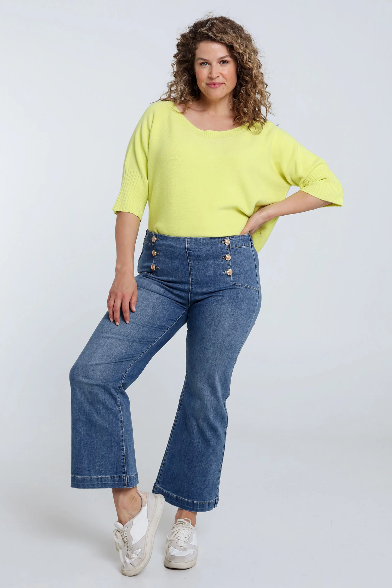 Wijde jeans met 6 knopen - Image 9