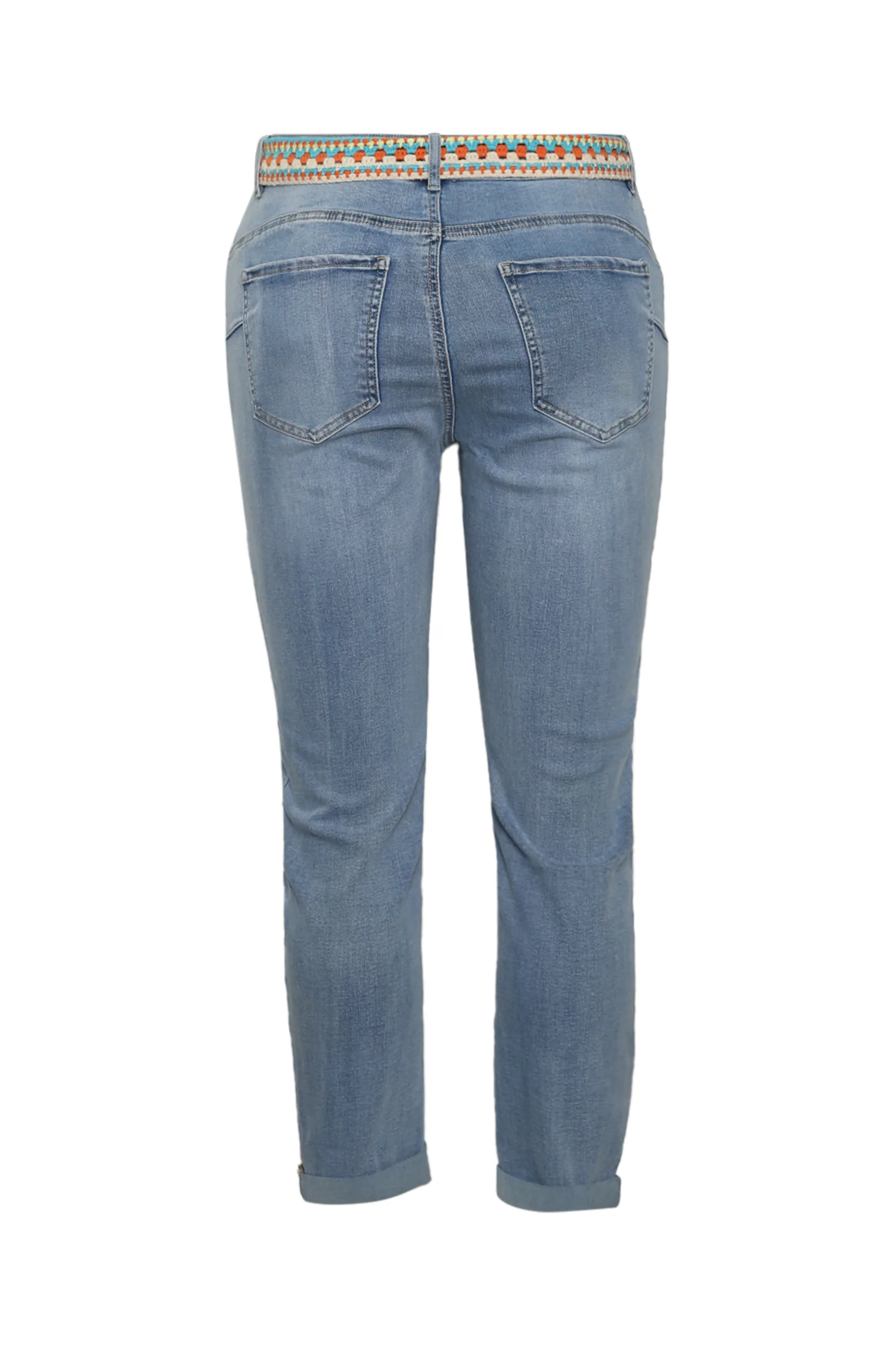 Jeans Louise slim 3/4 met fantasie riem - Image 10