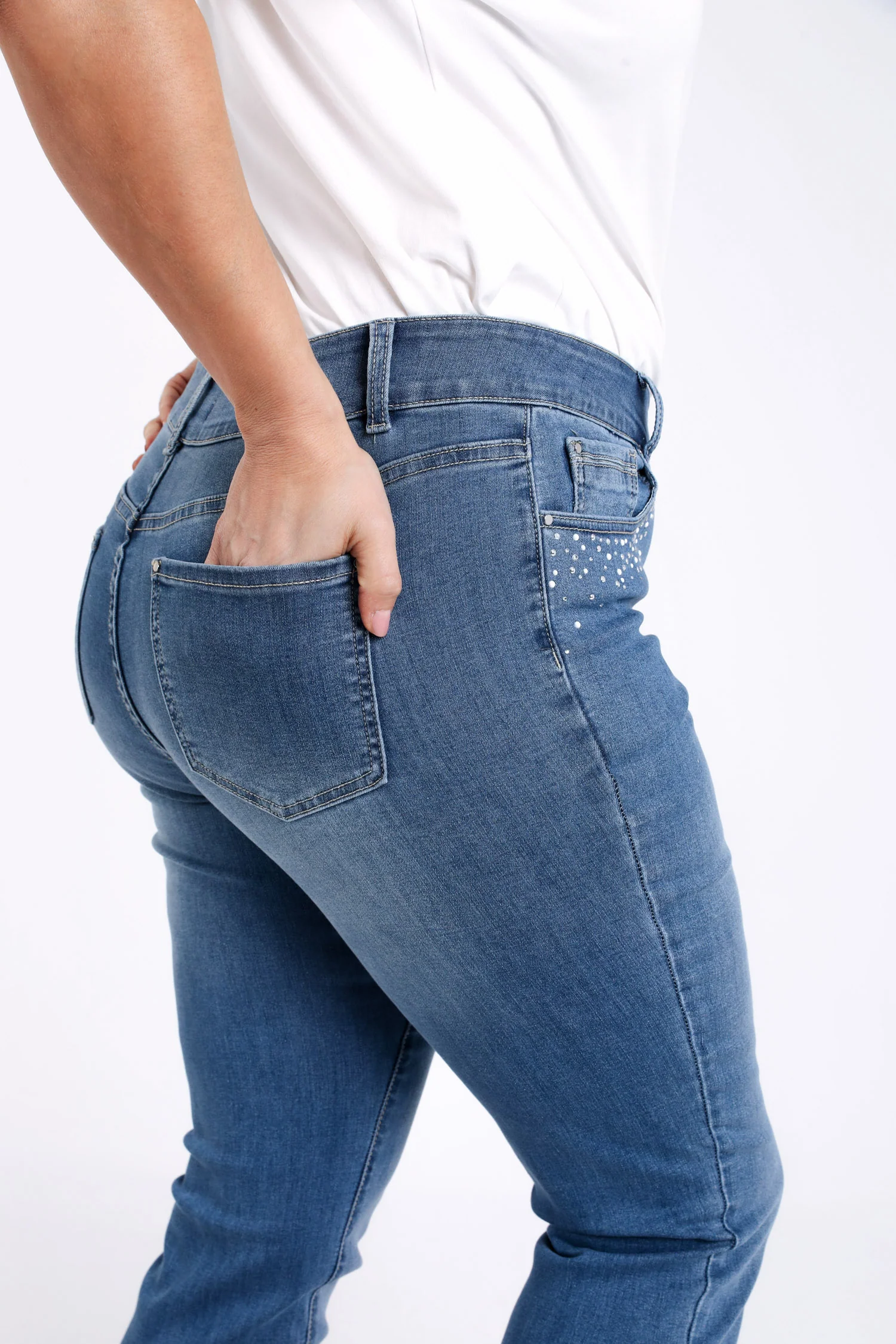 Jeans Louise slim L32 met strass-detail - Image 3