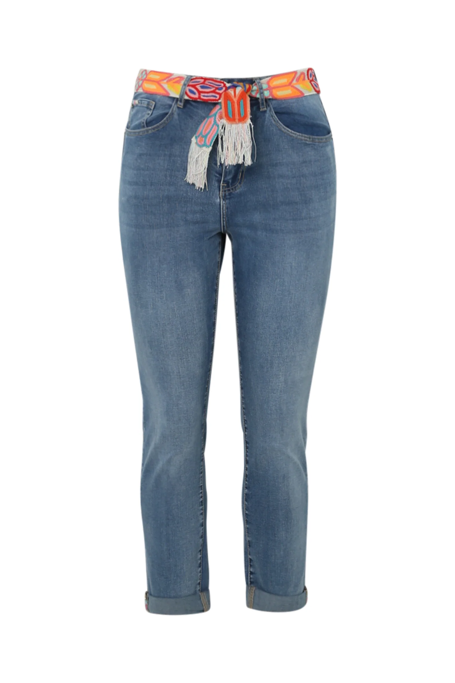 Slimfit jeans 3/4 met riem - Image 10