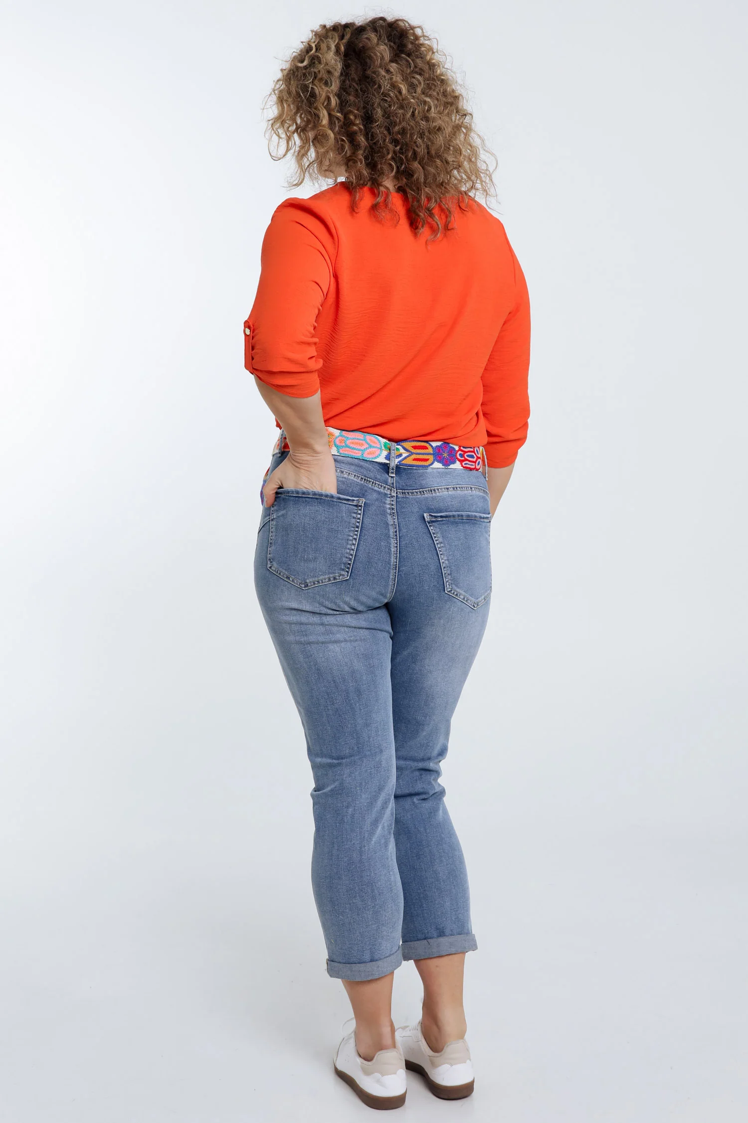 Slimfit jeans 3/4 met riem - Image 2