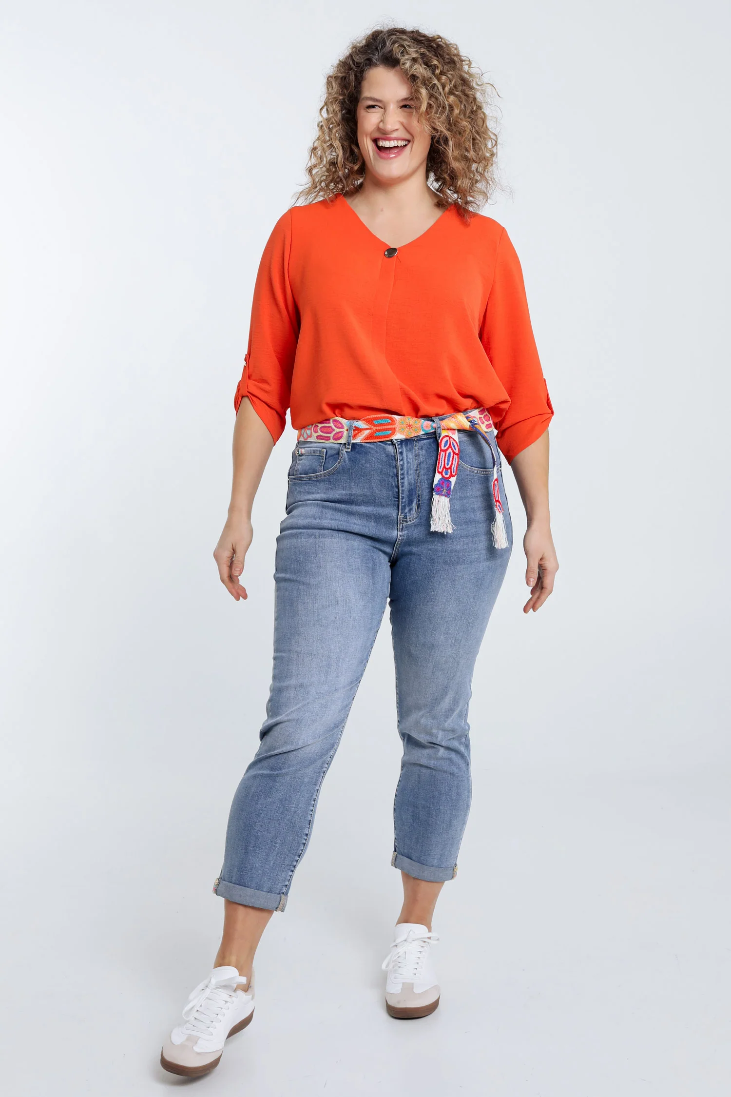 Slimfit jeans 3/4 met riem - Image 7
