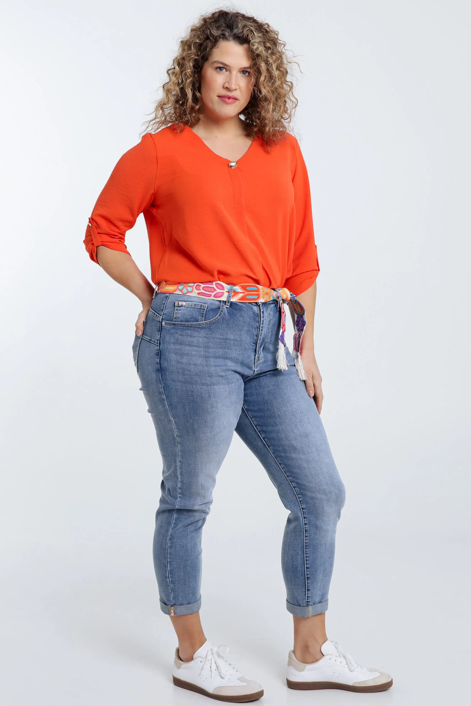 Slimfit jeans 3/4 met riem - Image 8