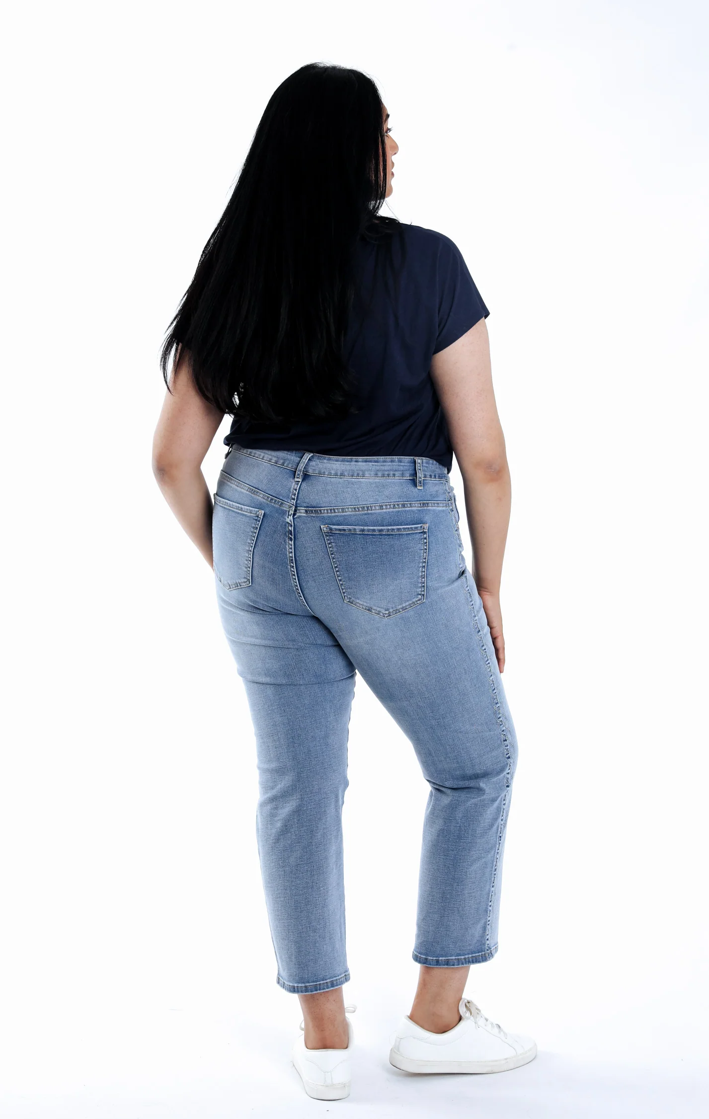 Slim fit jeans 7/8 Louise met borduursel detail - Image 2