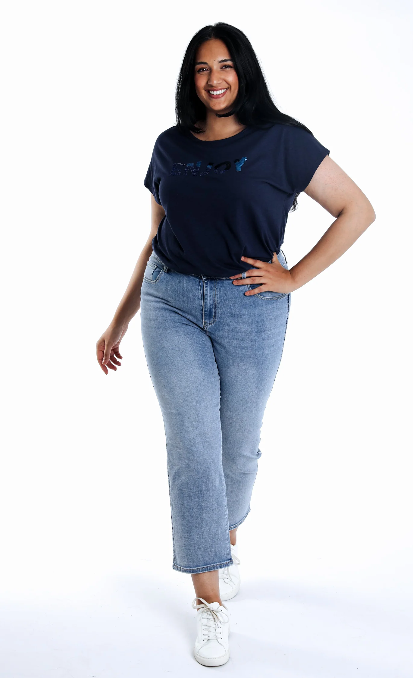 Slim fit jeans 7/8 Louise met borduursel detail - Image 5