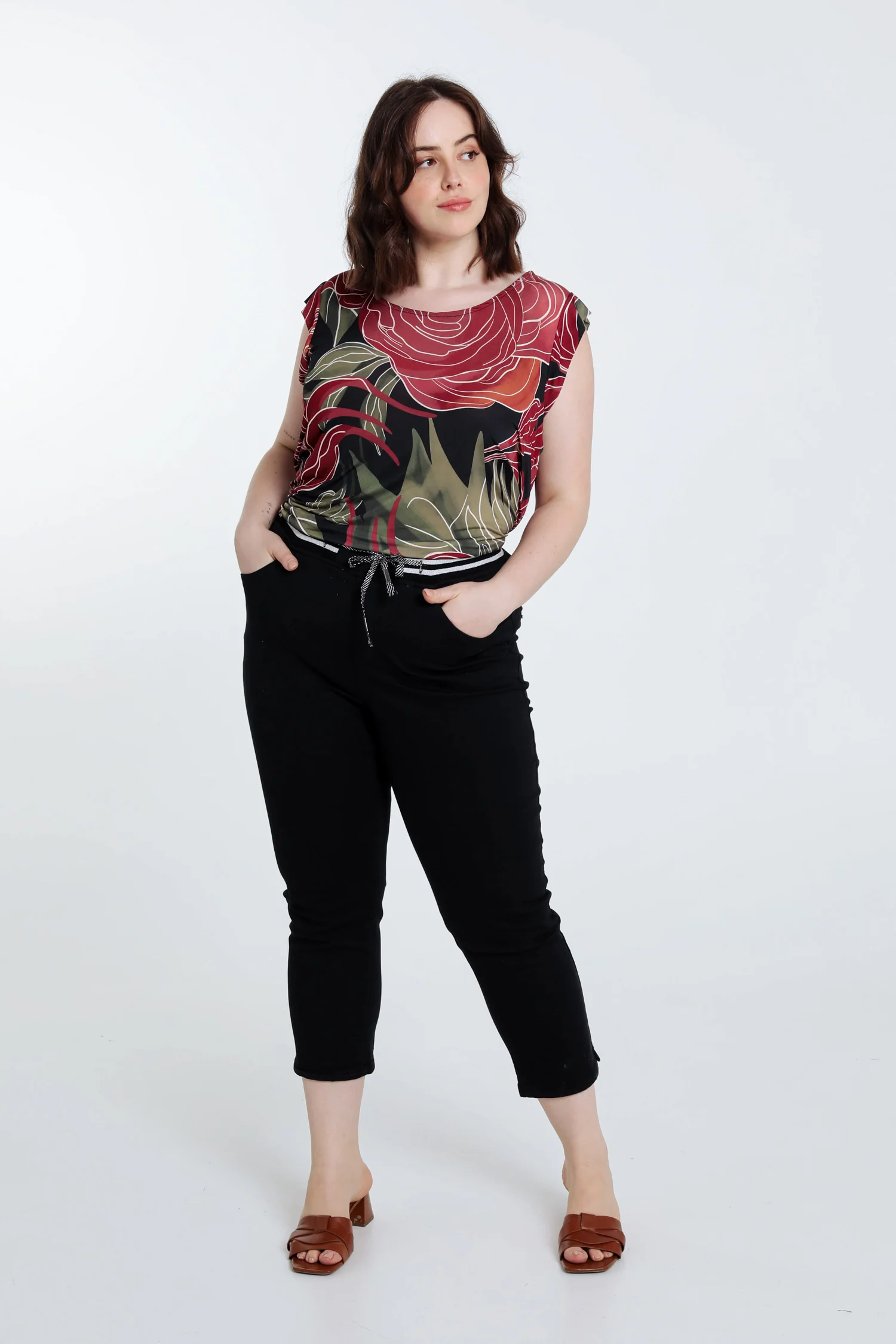 Effen slim 3/4-jegging 'Lolly' met 5 zakken - Image 28