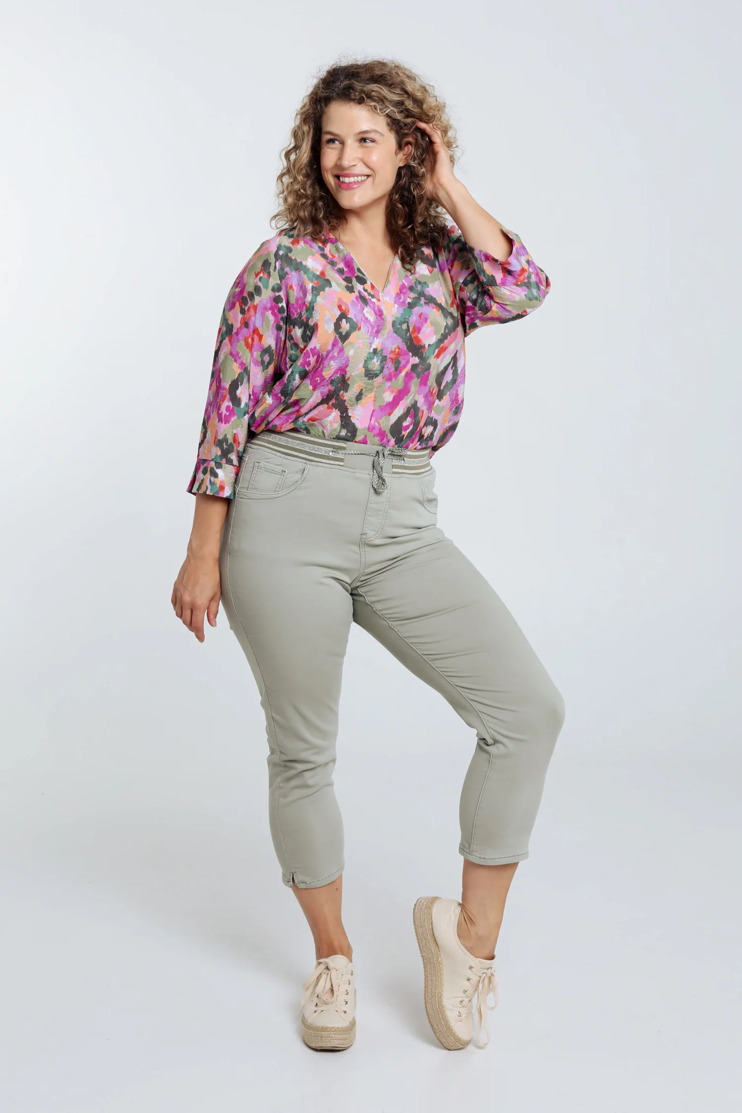 Effen slim 3/4-jegging 'Lolly' met 5 zakken - Image 7