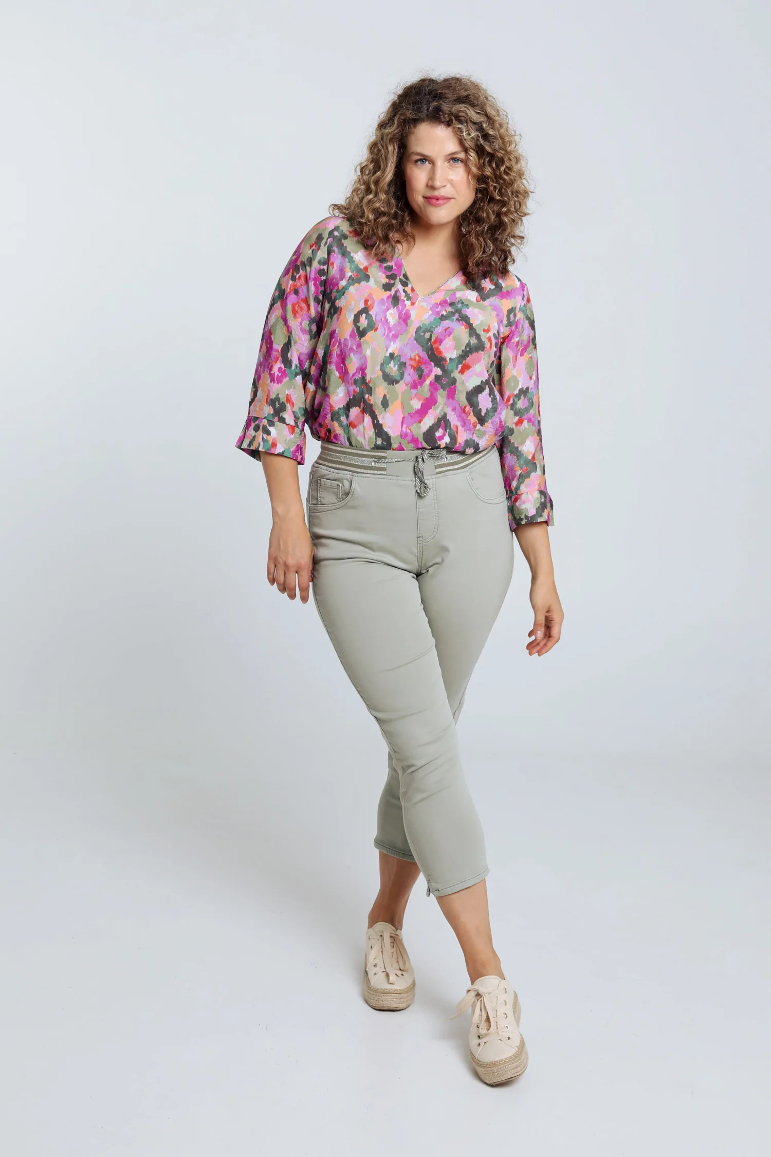 Effen slim 3/4-jegging 'Lolly' met 5 zakken - Image 8