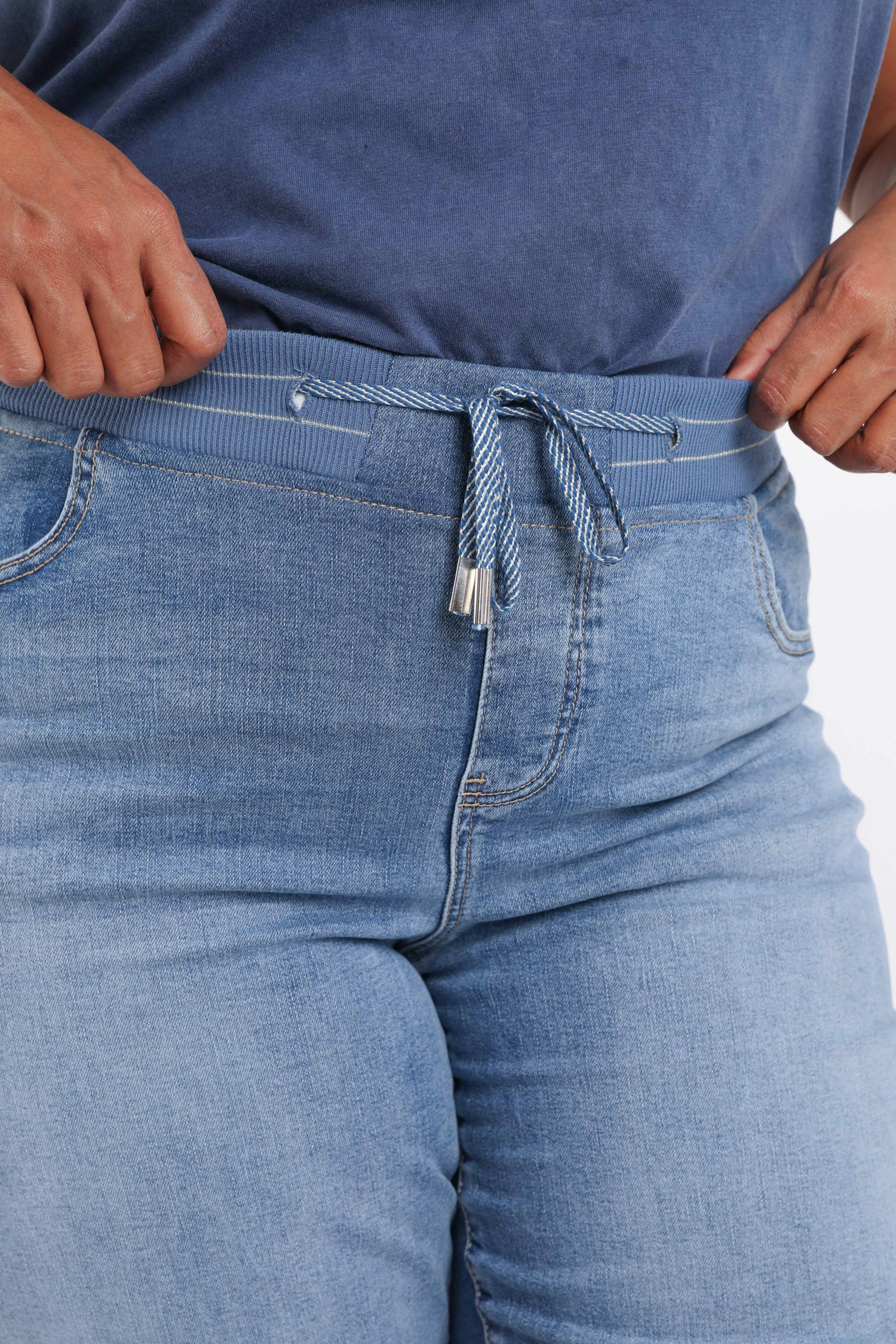 Wijde jegging Lolly 7/8 in denim - Image 6