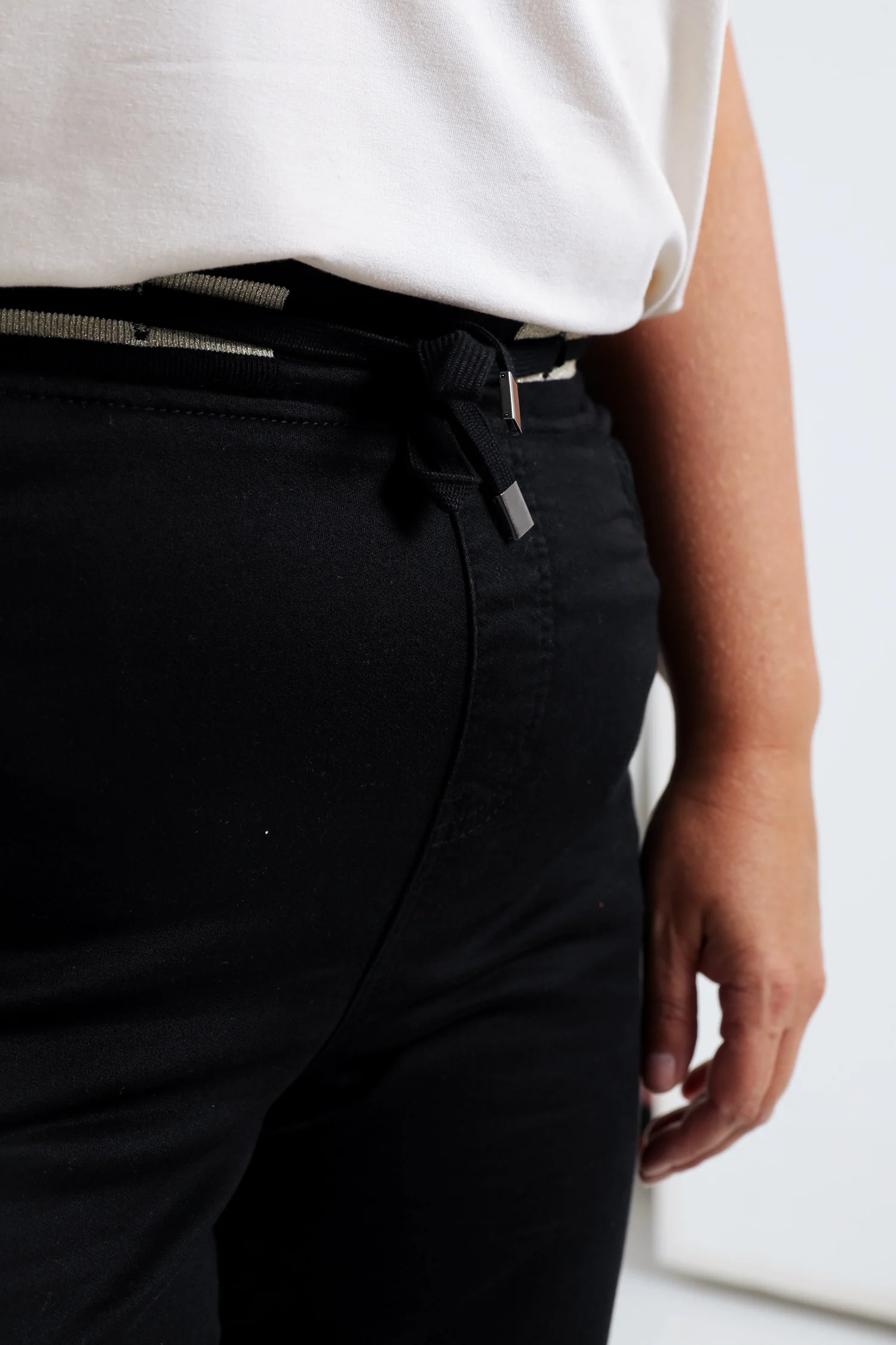 Effen slim jegging 'Lolly' met lurex en elastische sporttaille - Image 24