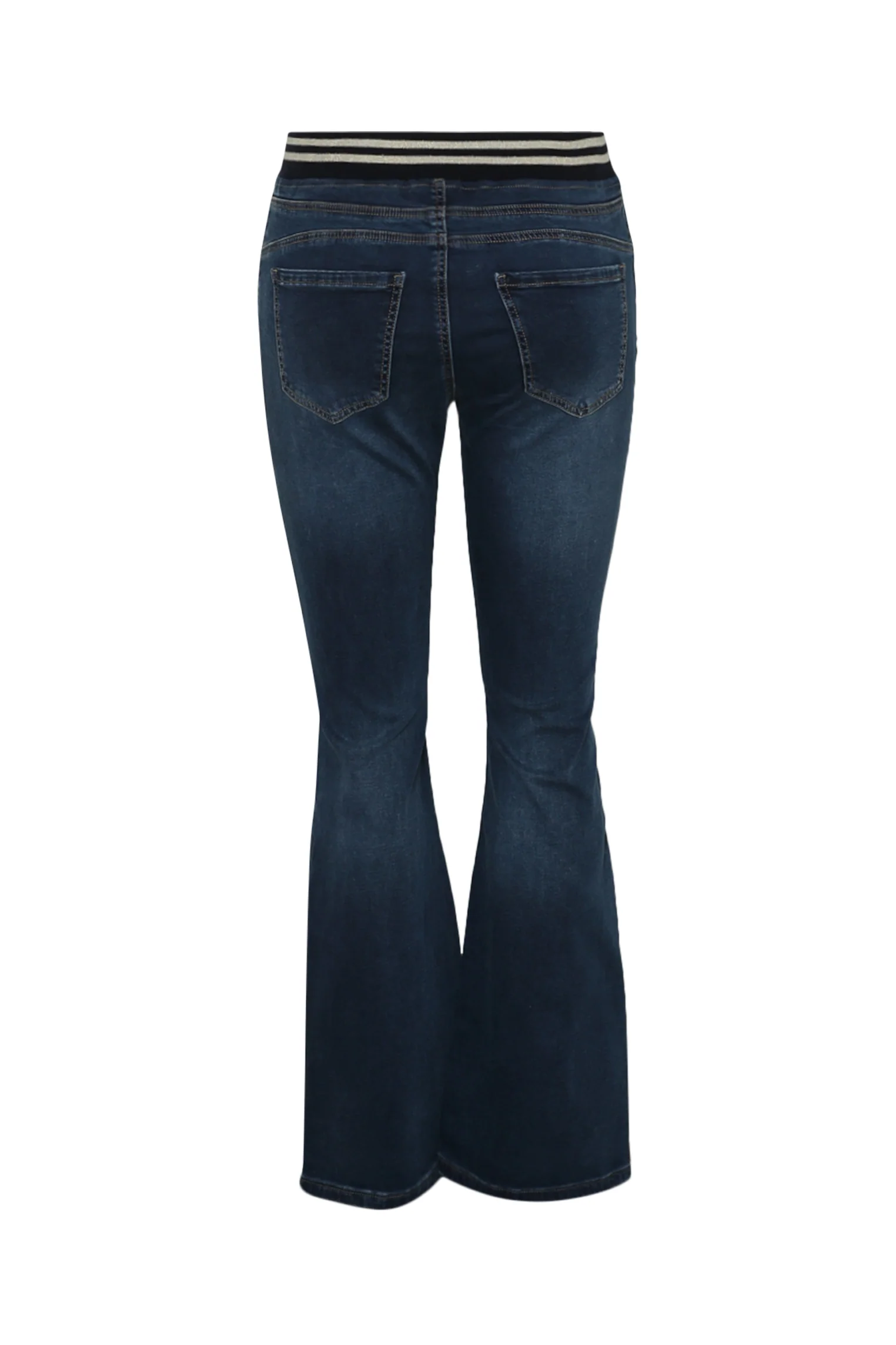 Effen flare jeansjegging 'Lolly' met elastische sporttaille en lurex - Image 11