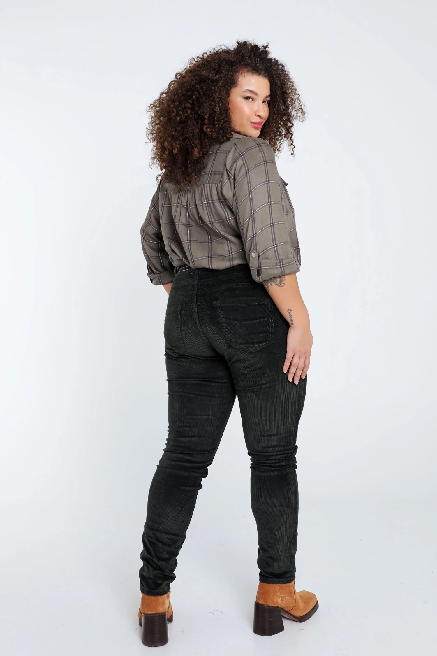 Effen slim fluwelen jegging - Image 2