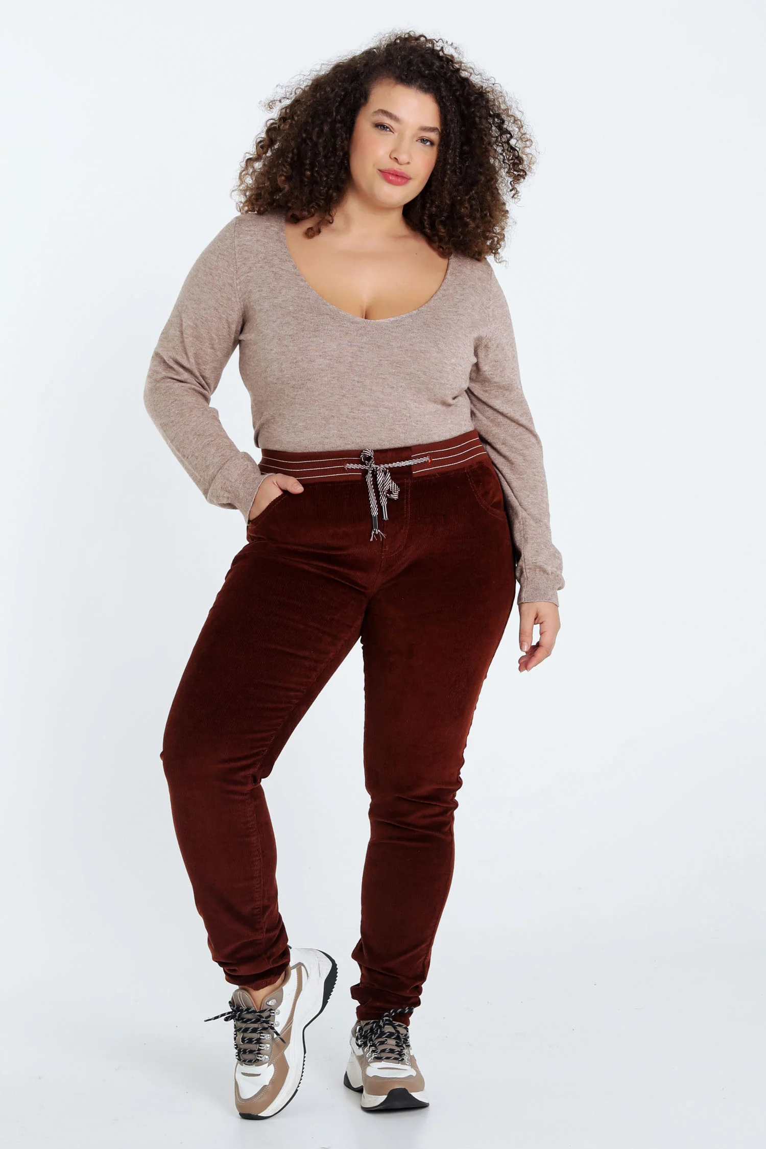Effen slim fluwelen jegging - Image 28