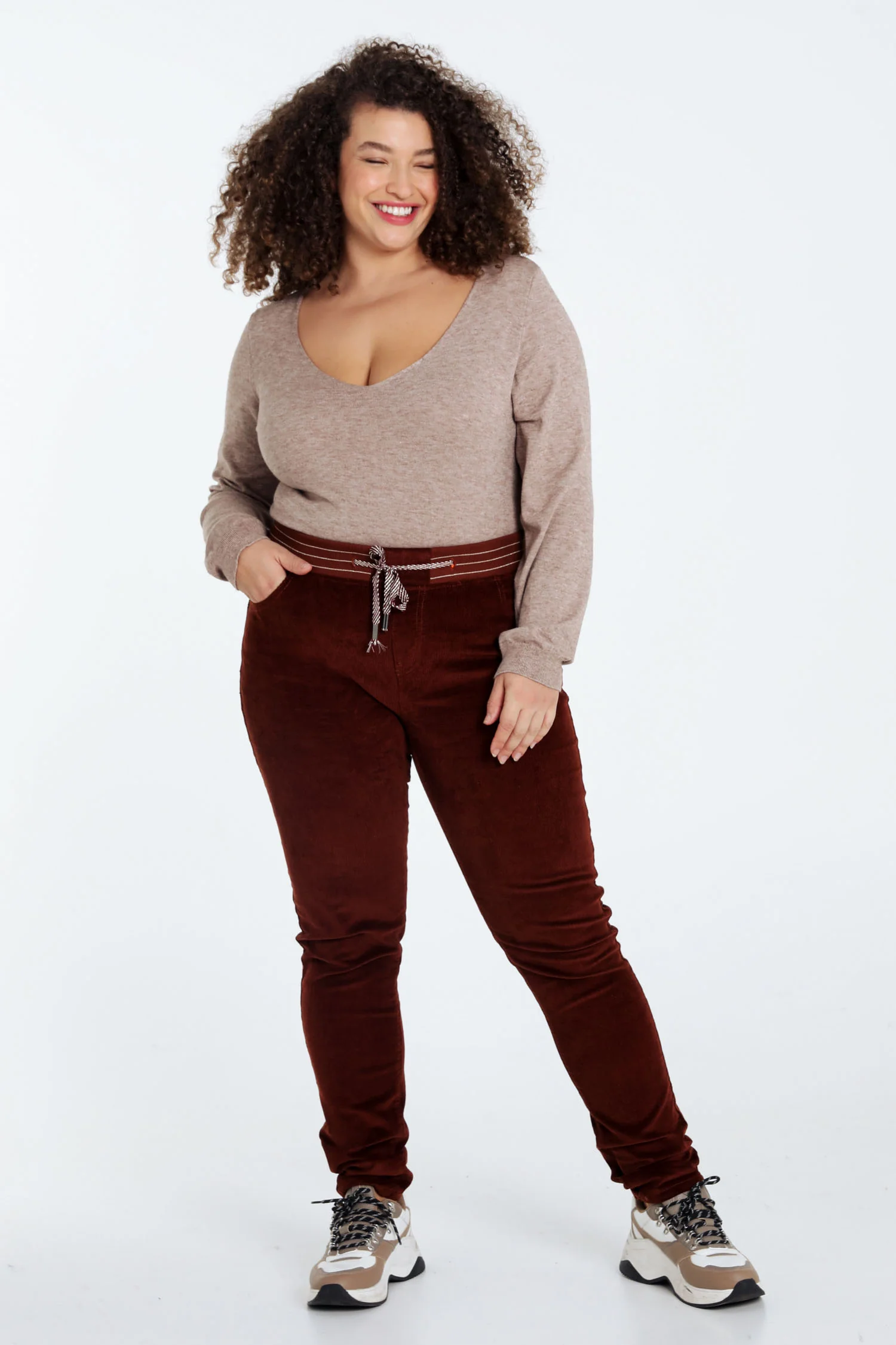 Effen slim fluwelen jegging - Image 29