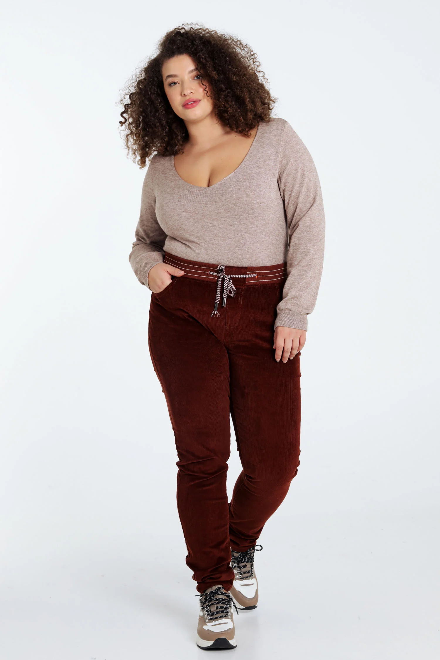 Effen slim fluwelen jegging - Image 30