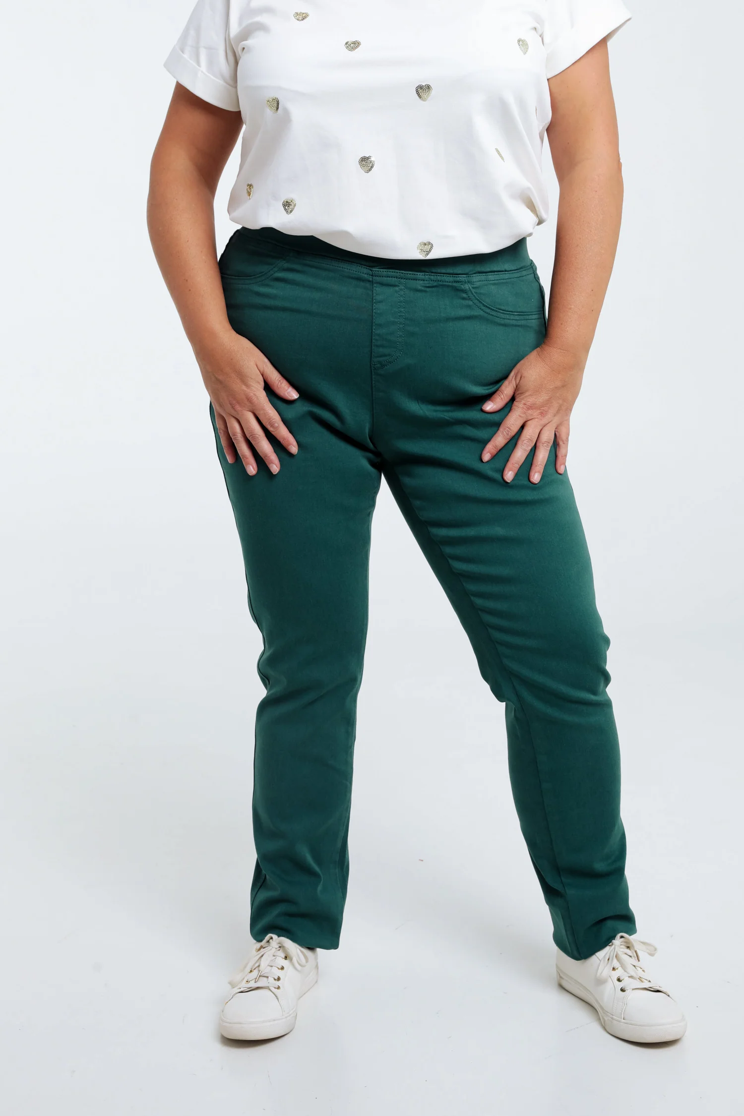 Slim, effen jegging 'Lolly' L32