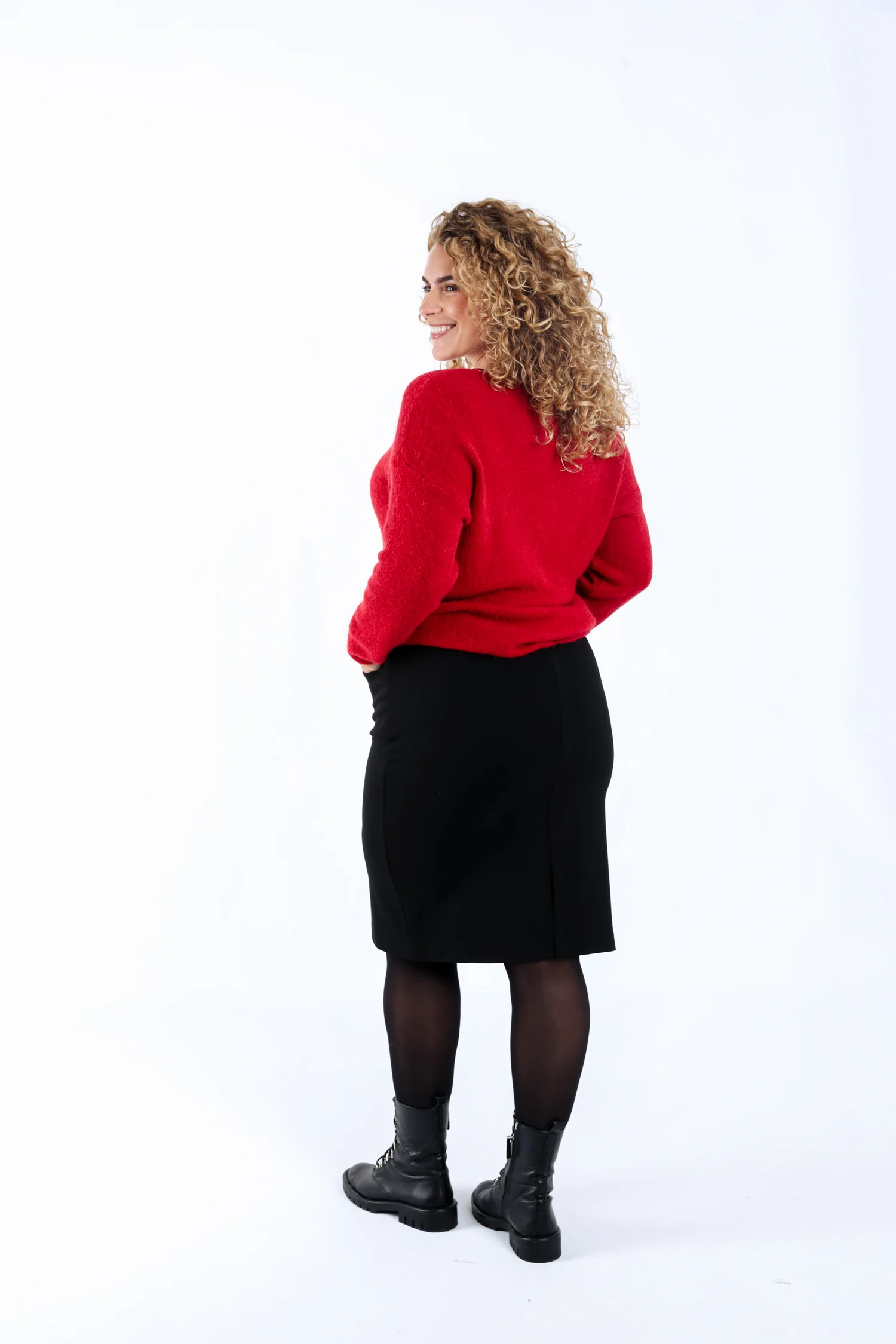 Strakke rok van effen viscose - Image 2