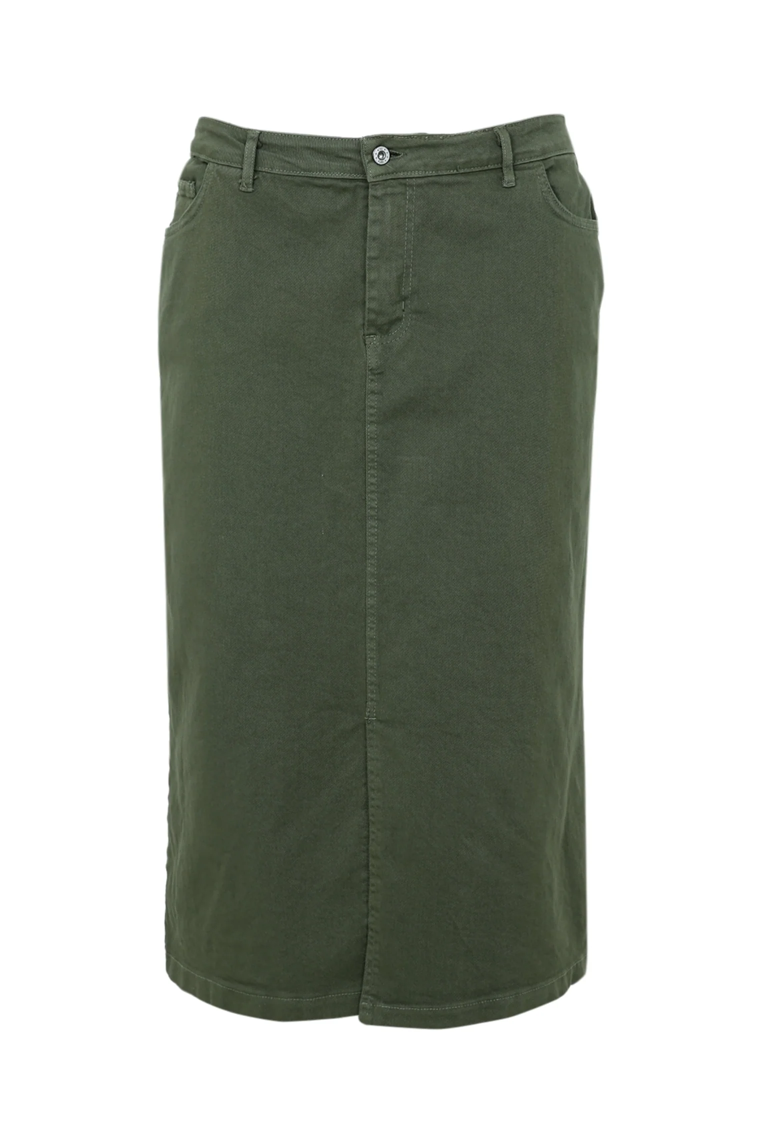 Halflange, effen rok met split vooraan - Image 10