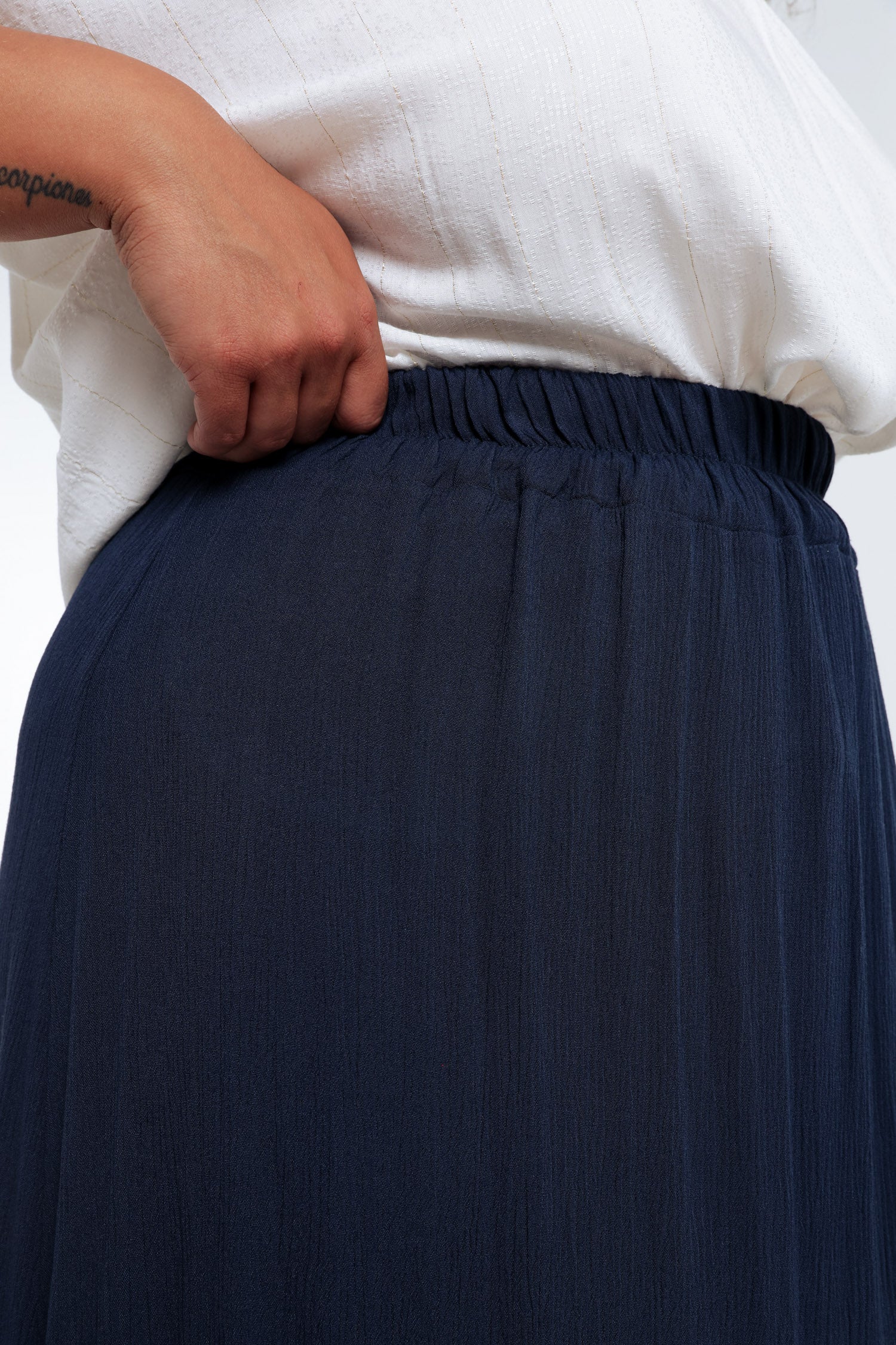 Effen lange viscose rok - Image 3