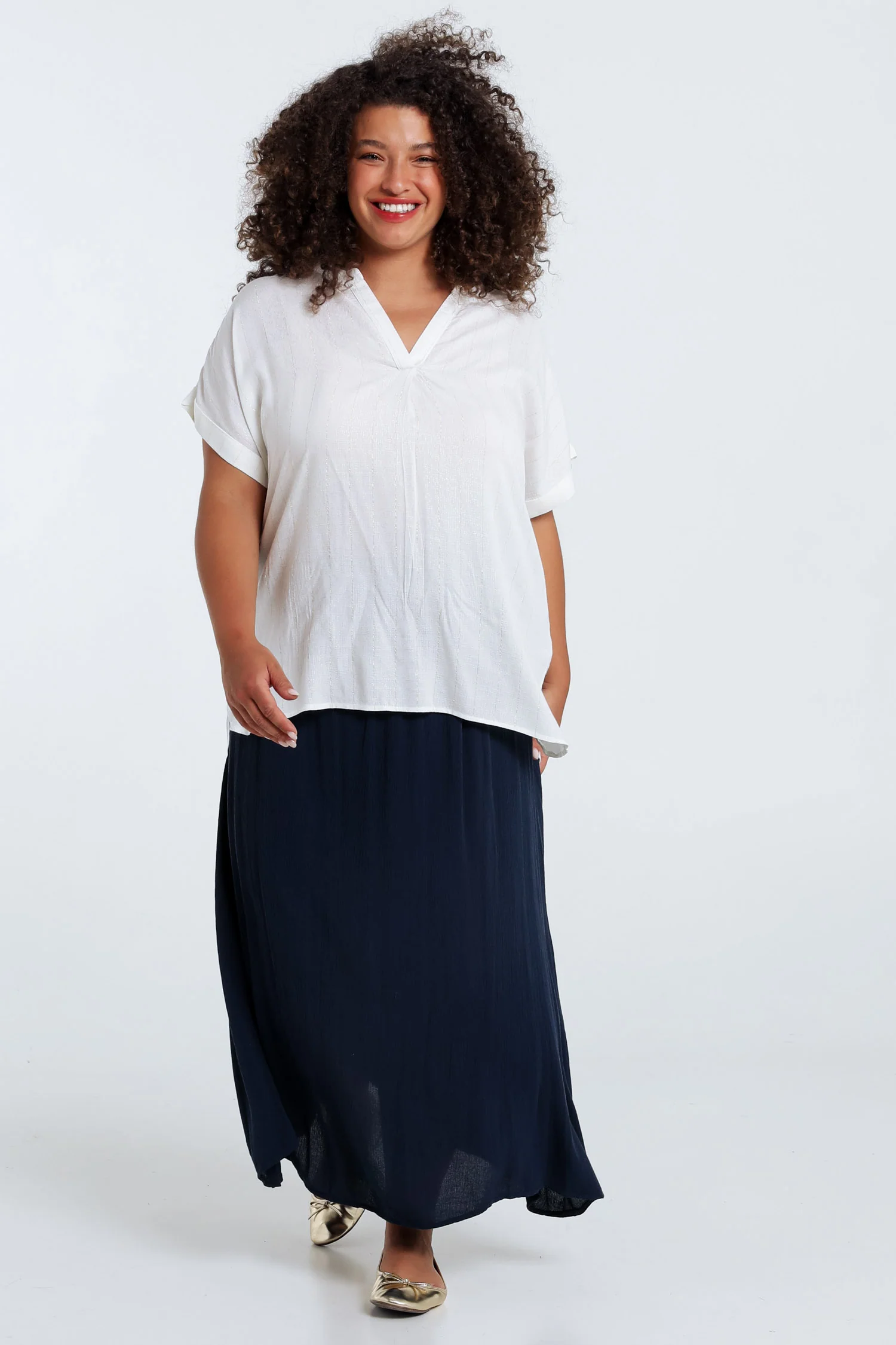 Effen lange viscose rok - Image 9