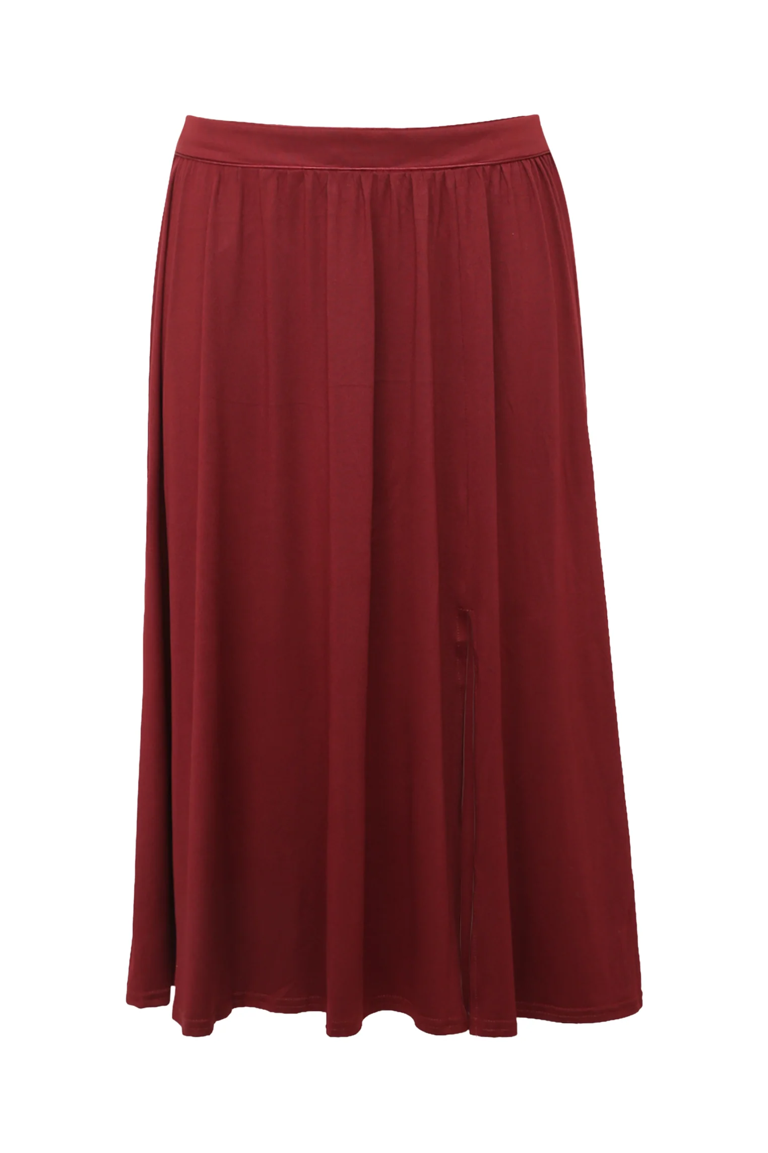 Halflange, effen rok met split - Image 8