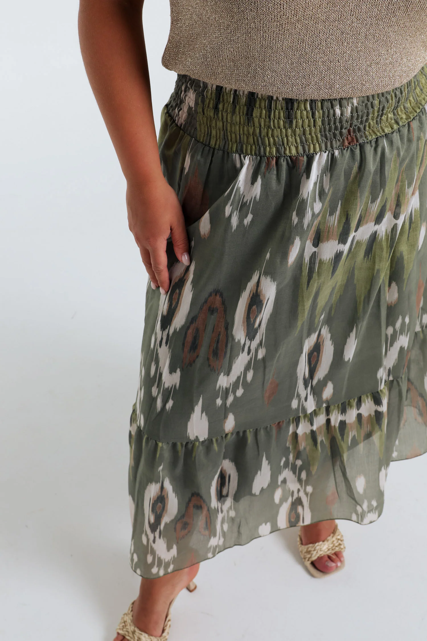 Mid-length jurk van viscose met etnische print - Image 5