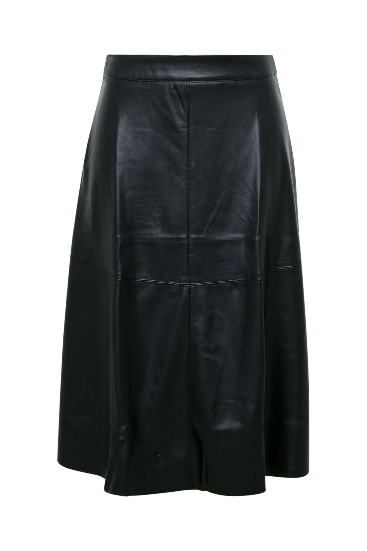Halflange, effen rok in imitatieleer - Image 10