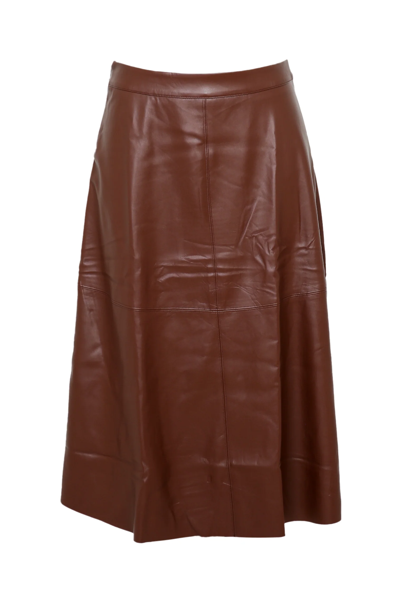 Halflange, effen rok in imitatieleer - Image 21