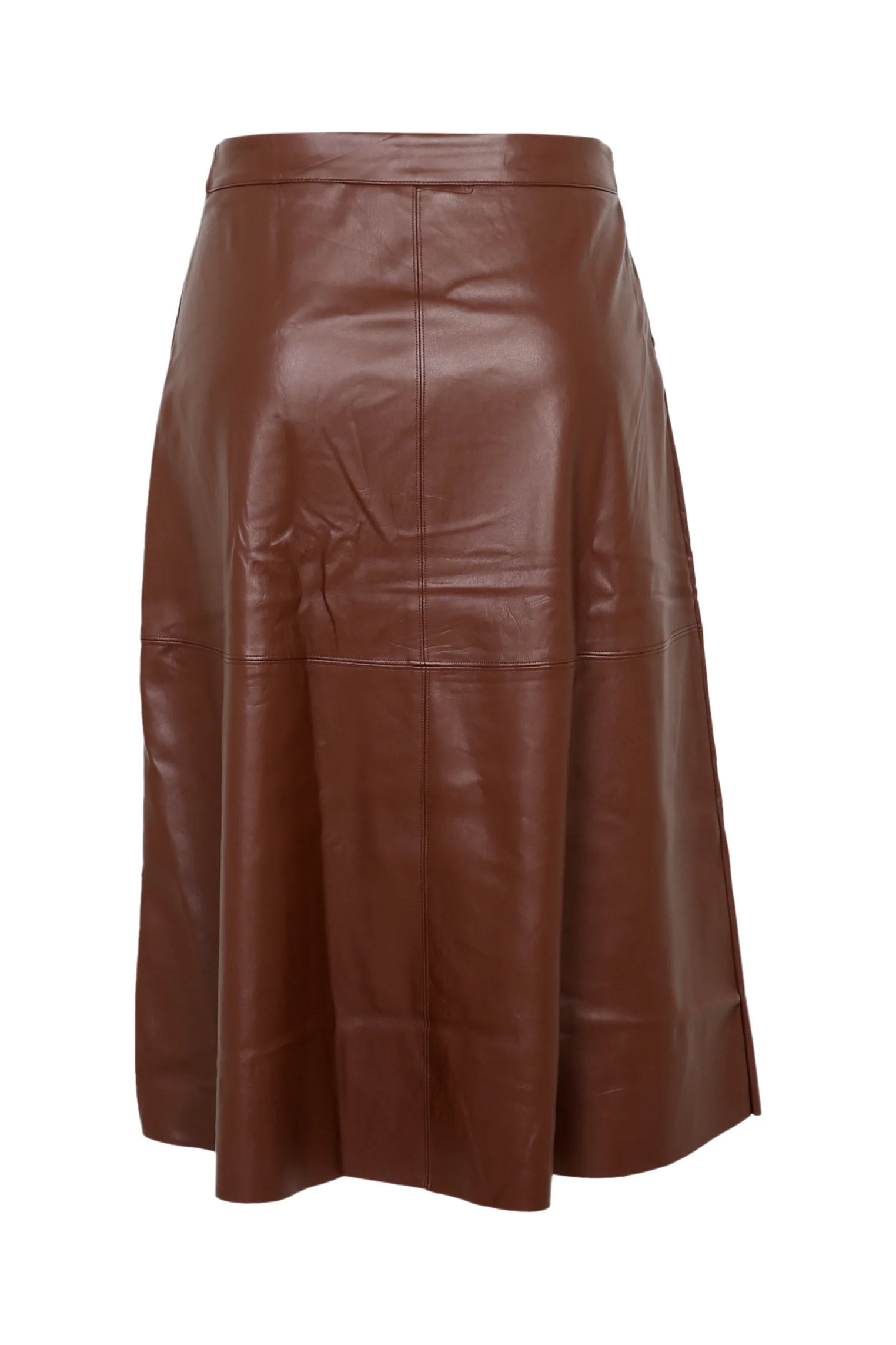Halflange, effen rok in imitatieleer - Image 22