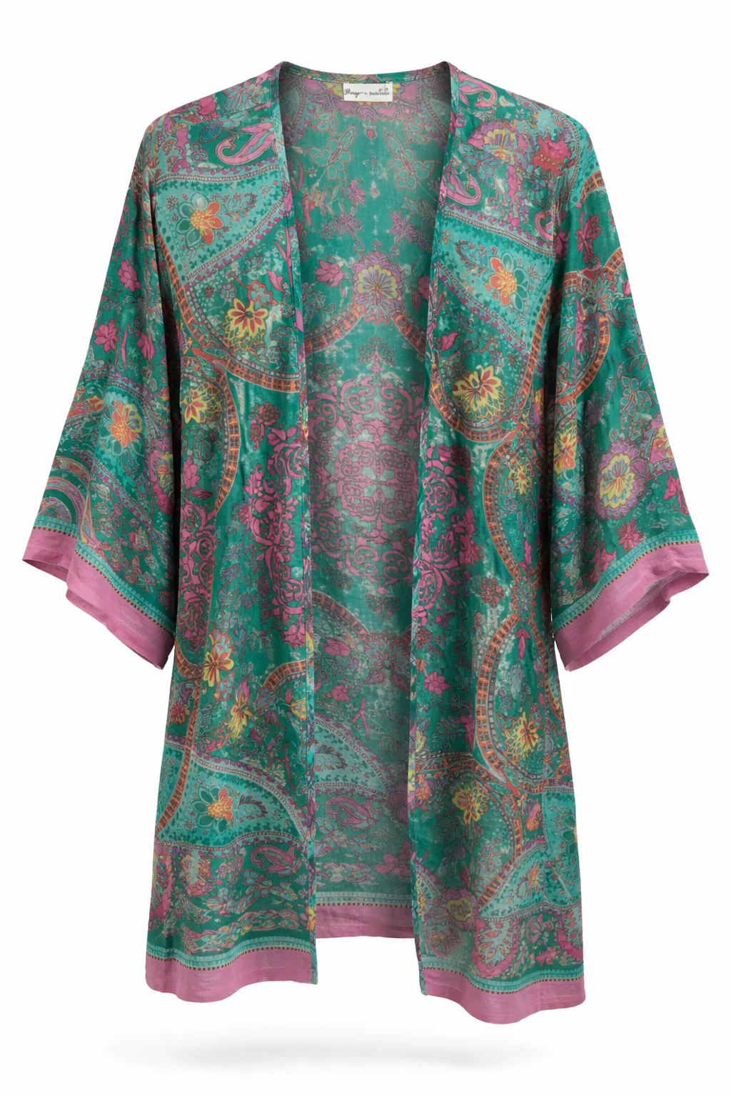 Exclusief SHEEGO - Kimono van viscose met paisleyprint - Image 9