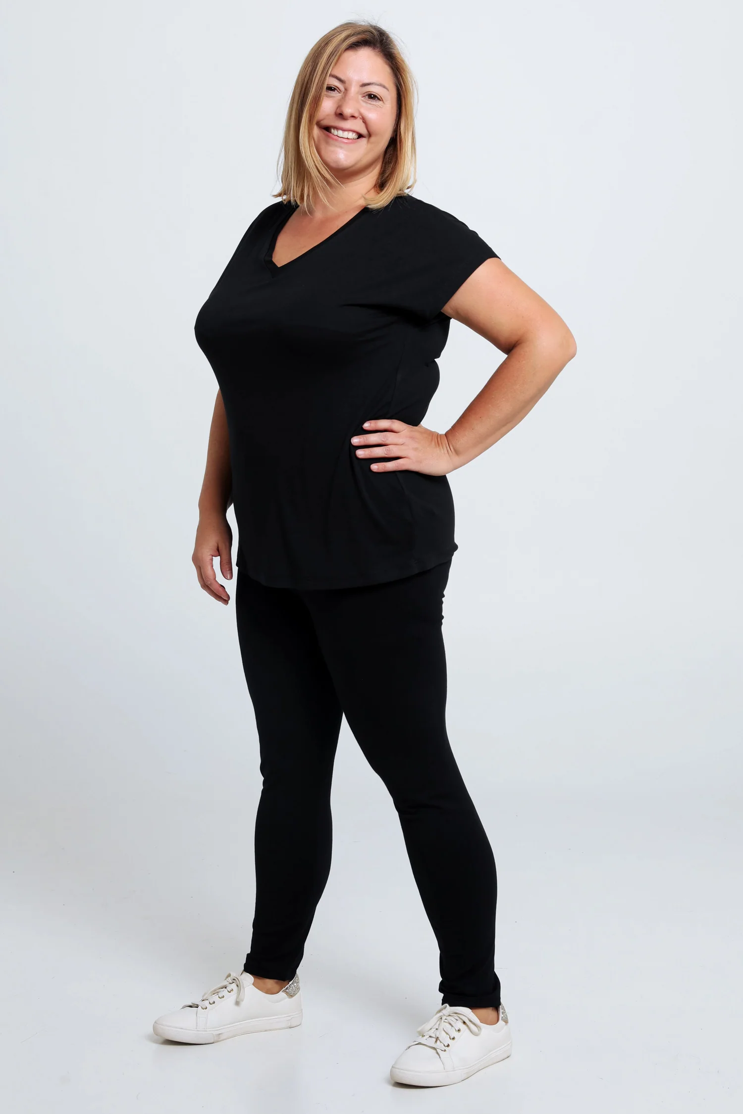 Effen slim 7/8-legging in viscose - Image 5