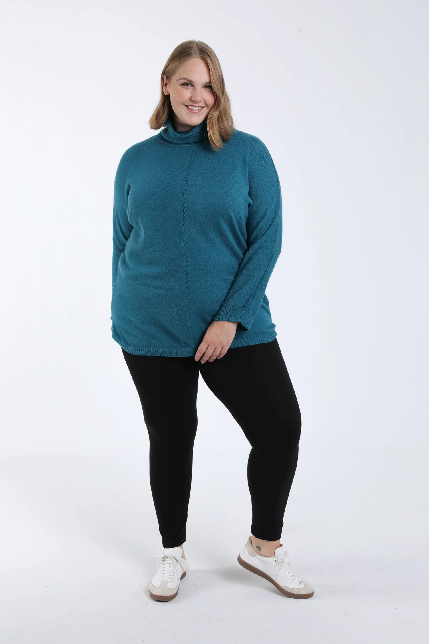 Lange legging van effen biologisch katoen - Image 7