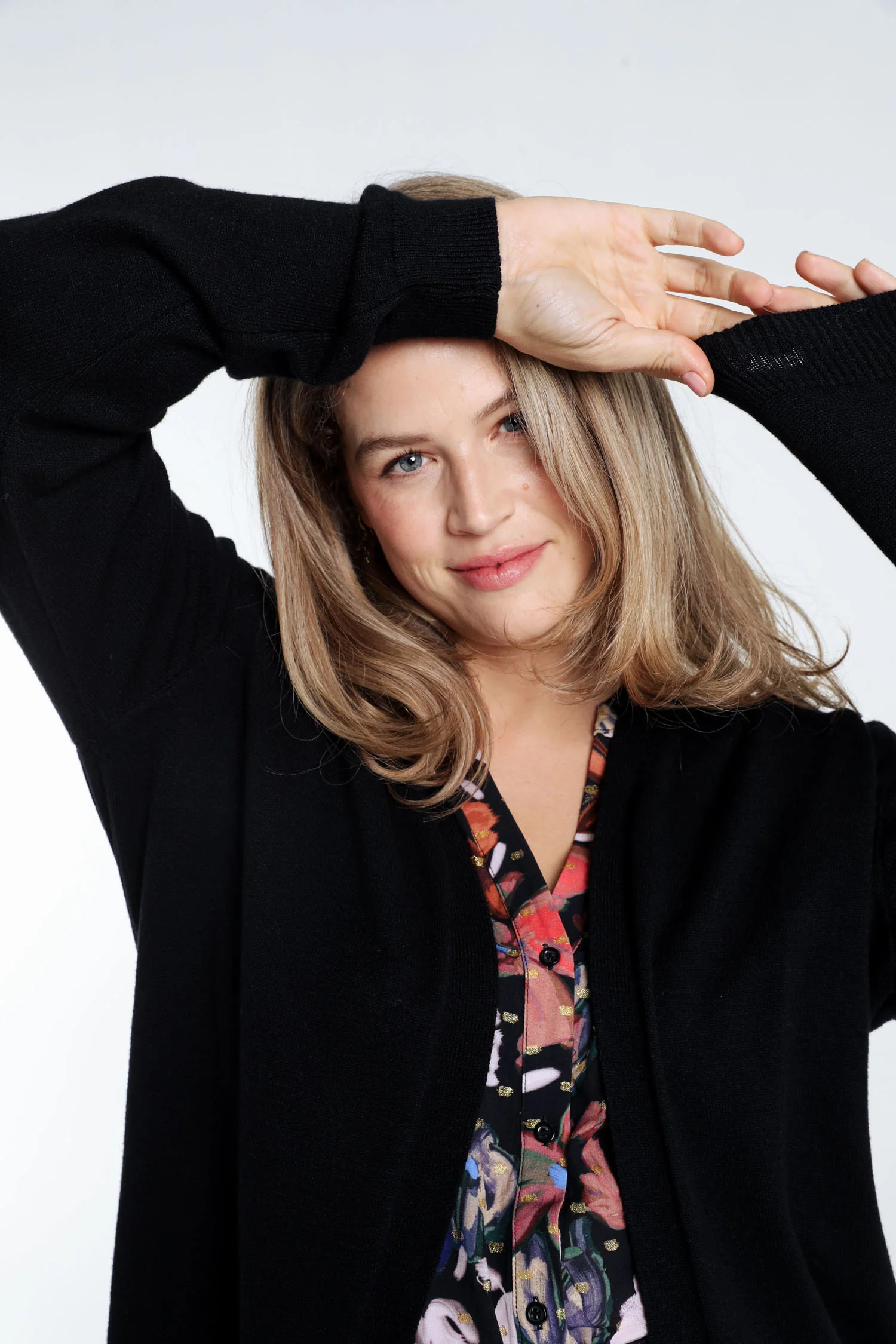 Lange, effen basic cardigan - Image 4