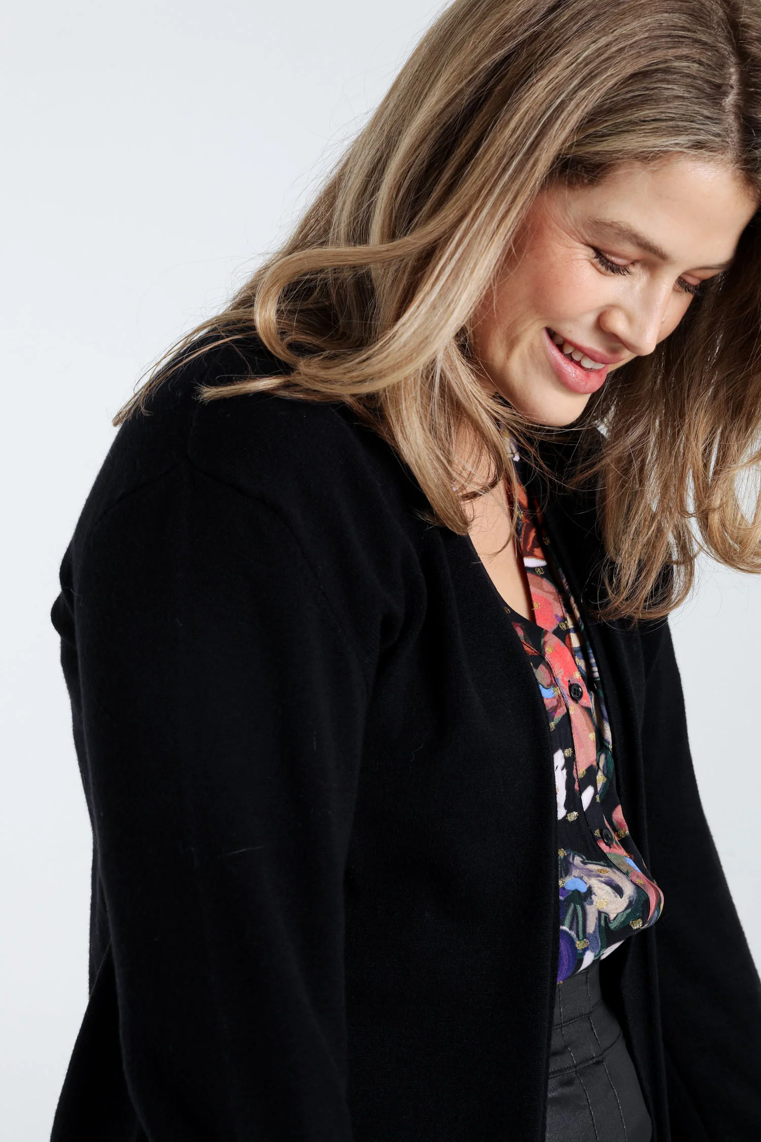 Lange, effen basic cardigan - Image 5