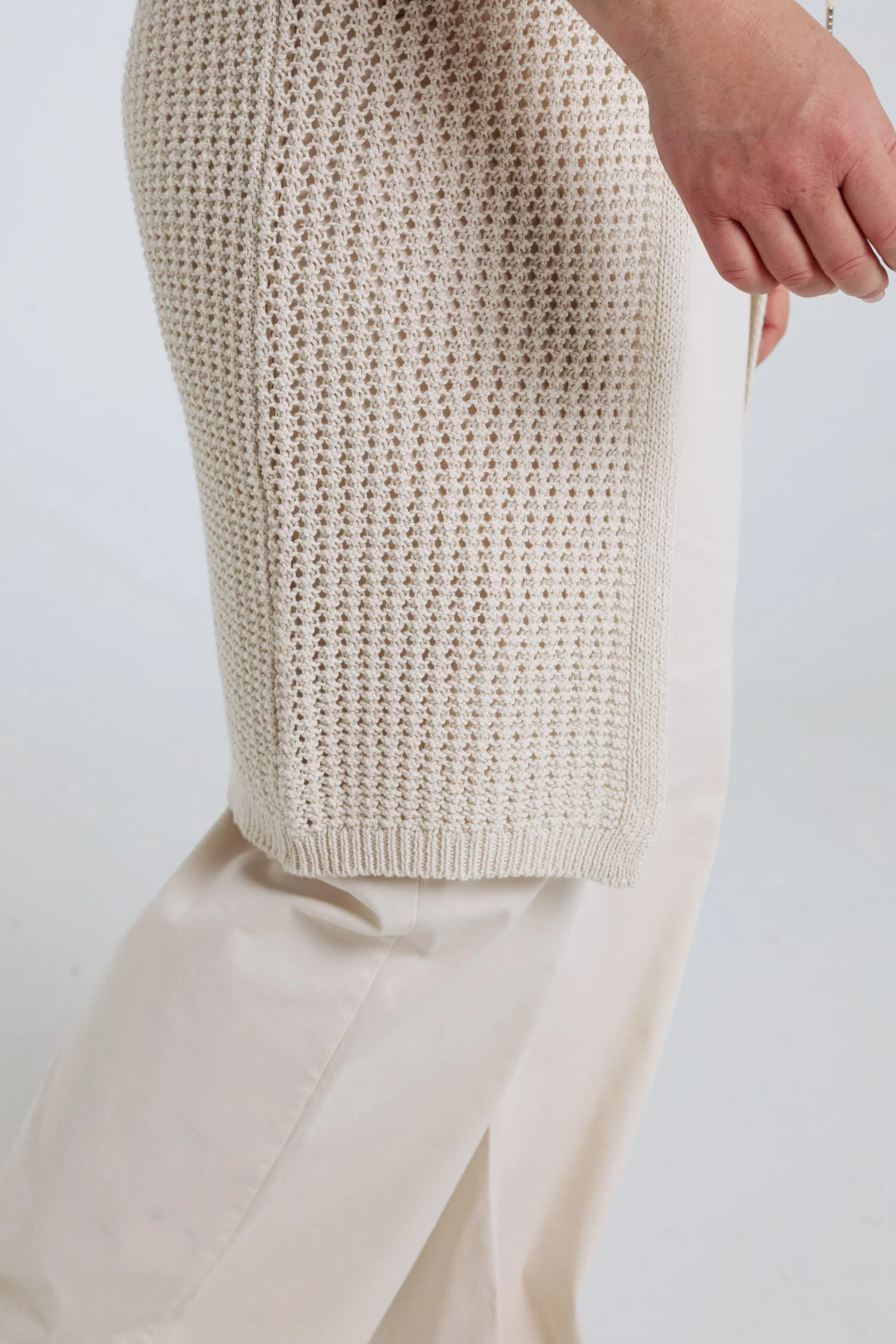 Lange unif geklede katoenen gilet - Image 5