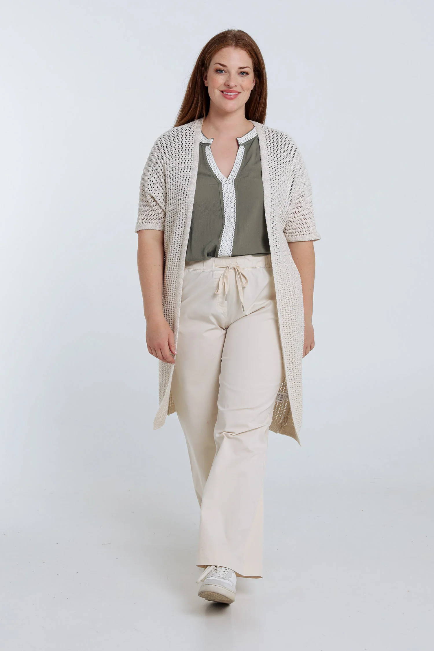 Lange unif geklede katoenen gilet - Image 7