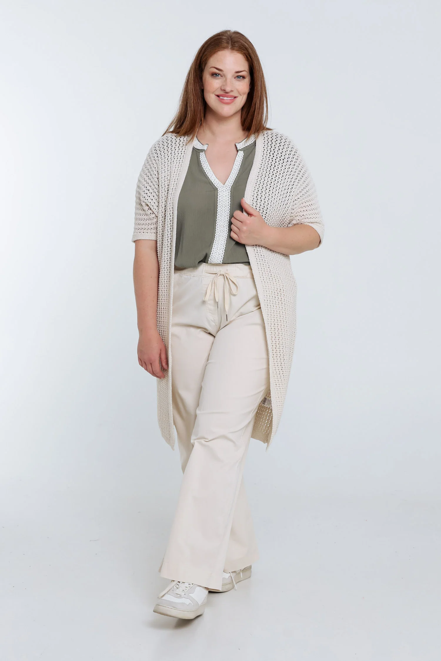 Lange unif geklede katoenen gilet - Image 8