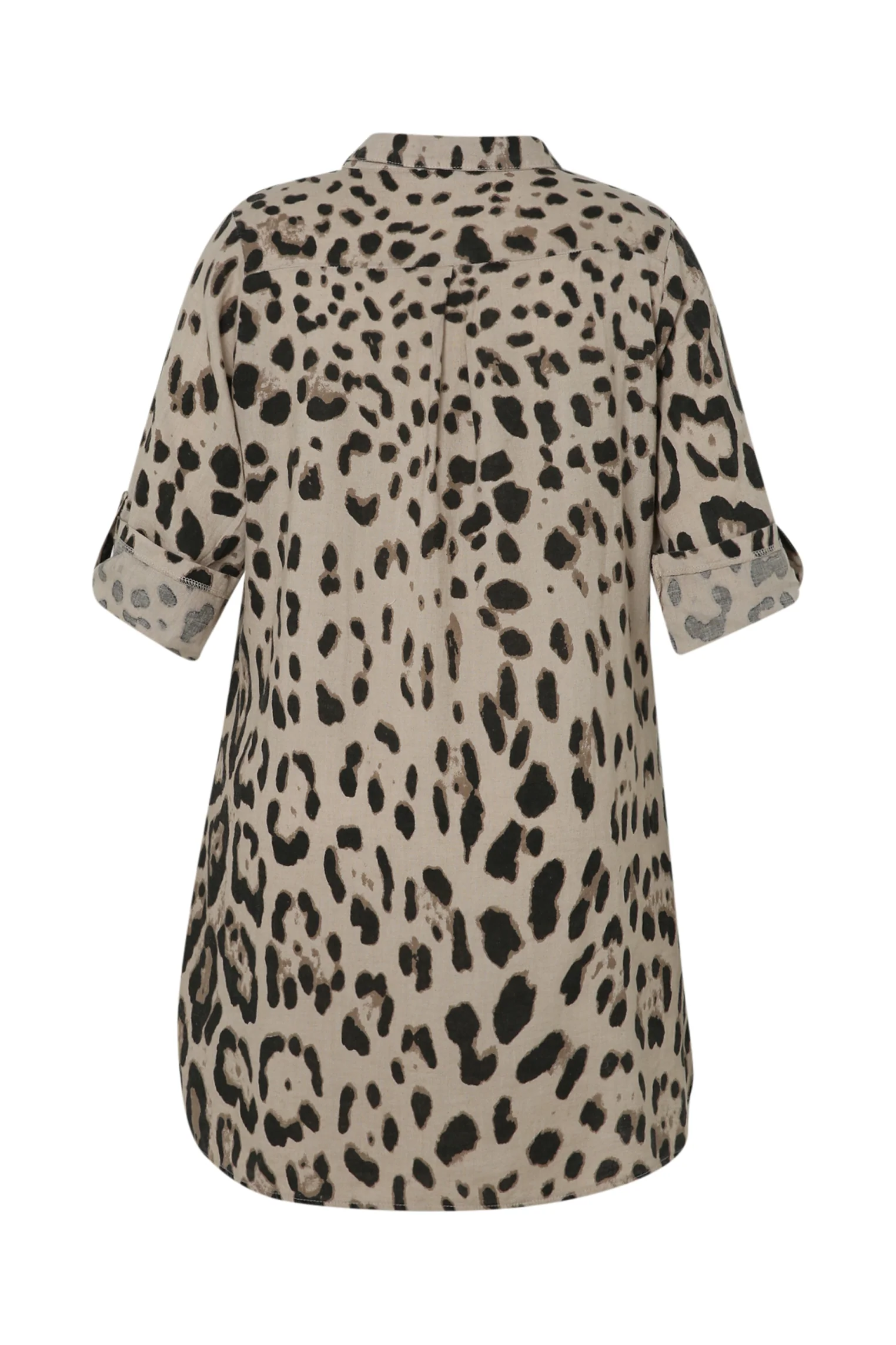 Lange linnen blouse met dierenprint - Image 11
