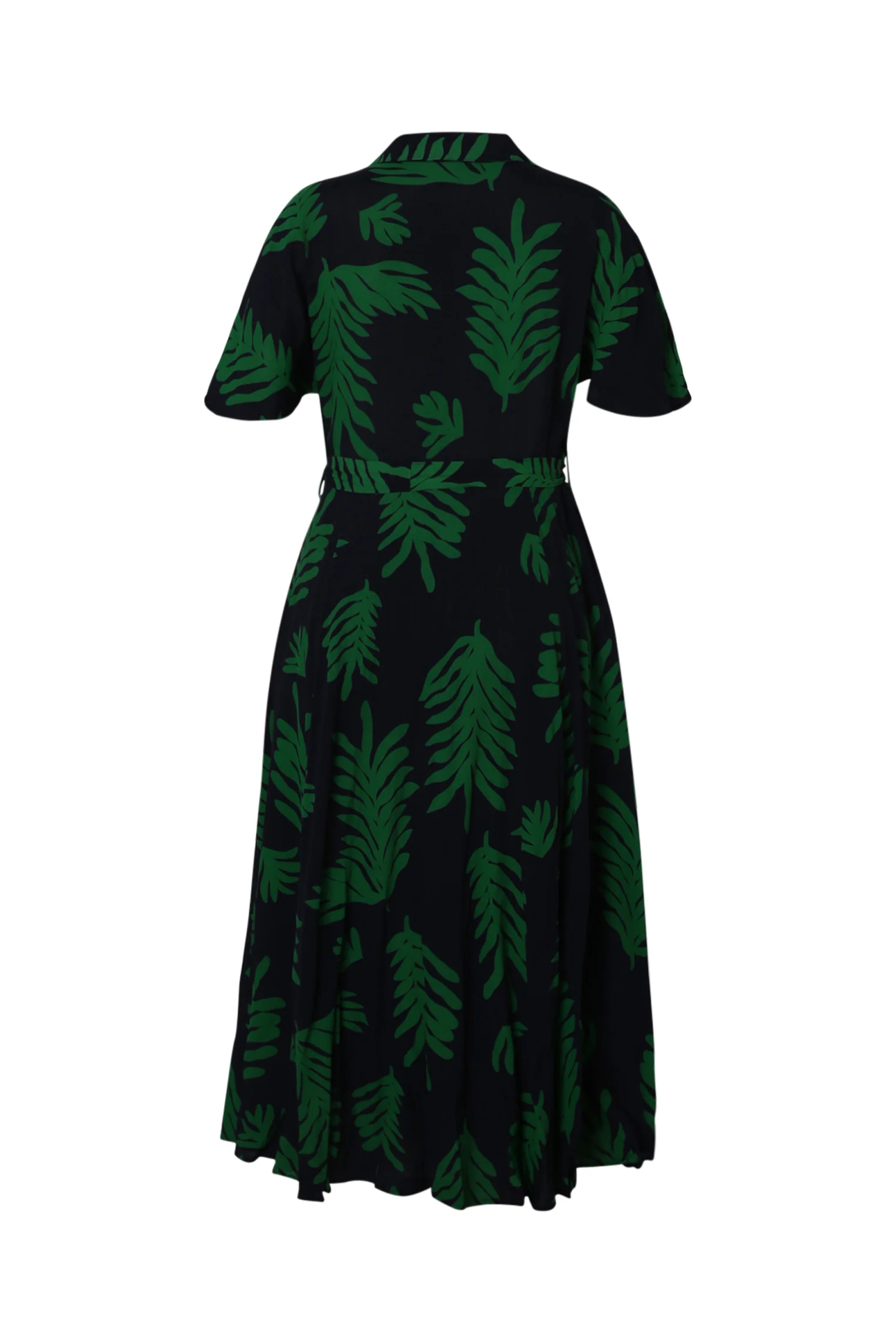 Lange jurk van viscose met bladerenprint - Image 11