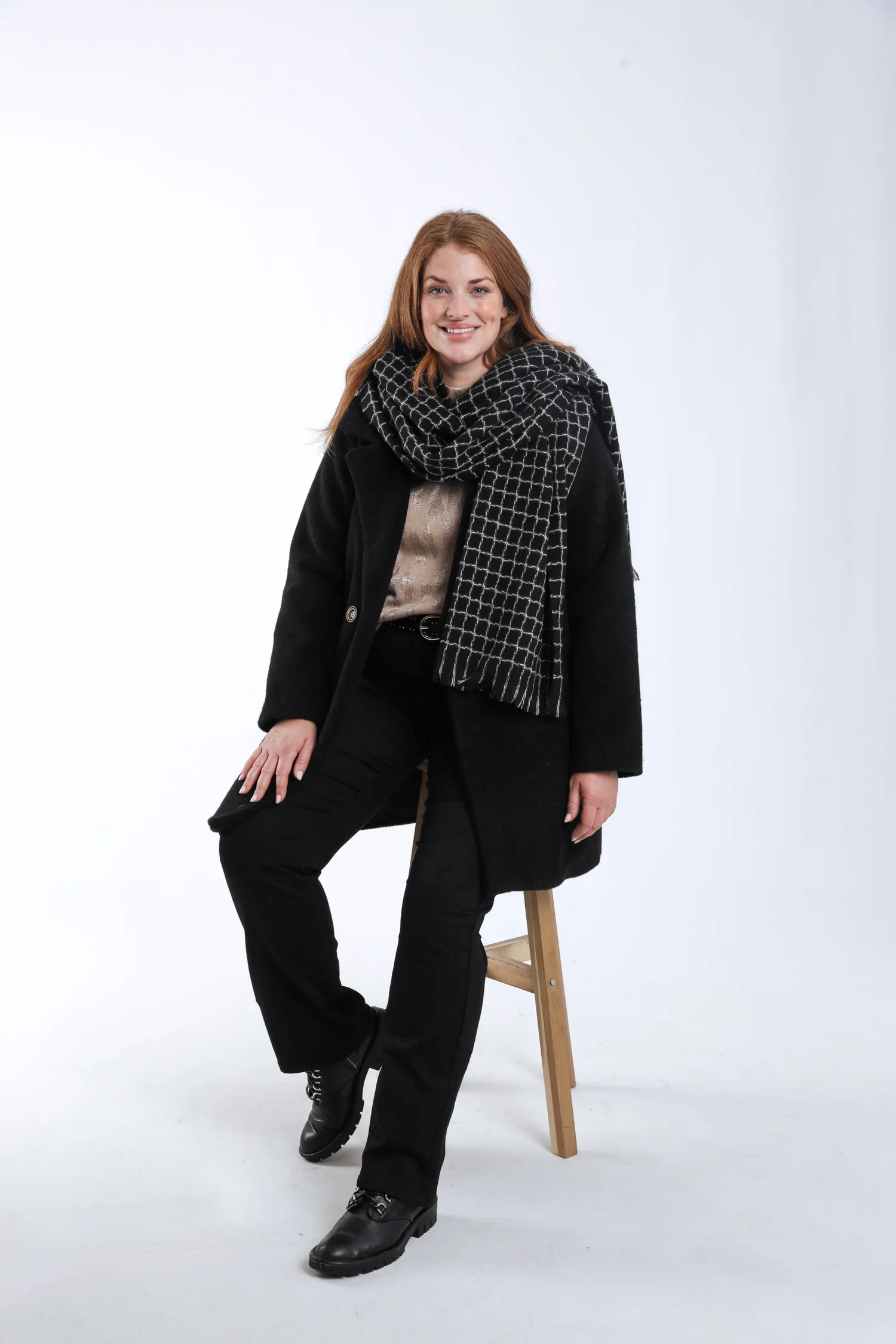 Effen halflange jas - Image 7