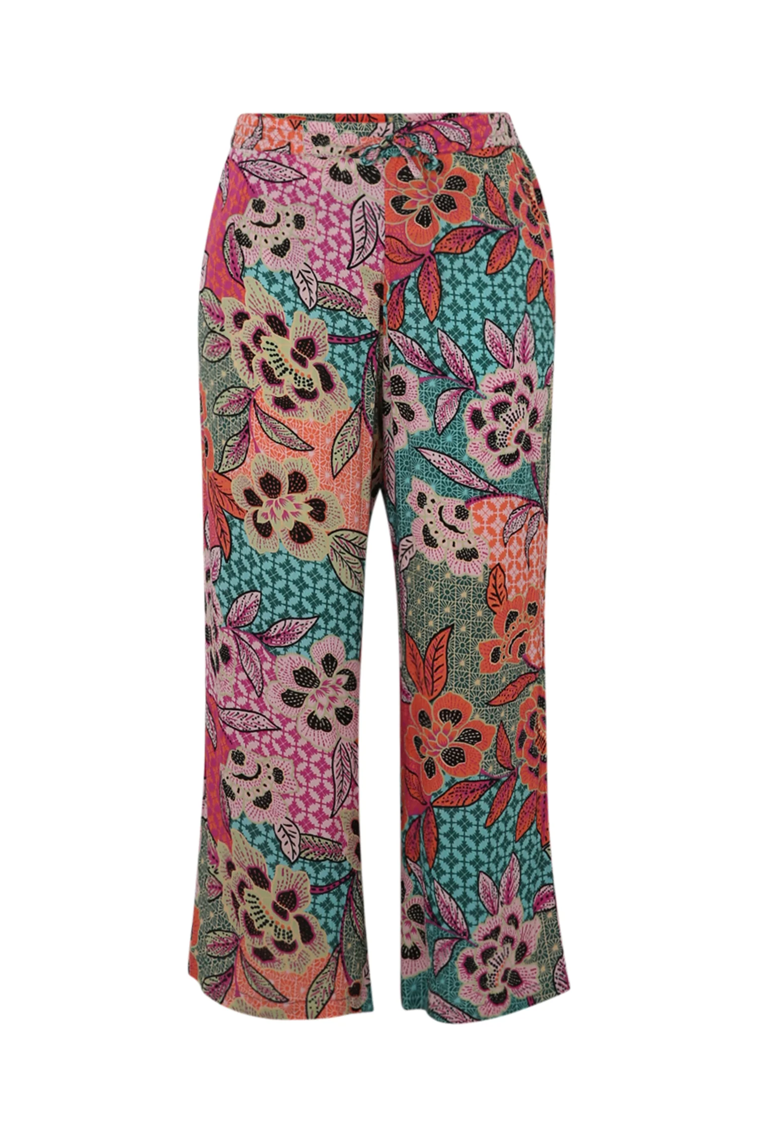 Bloemenprint viscose pantacourt - Image 10