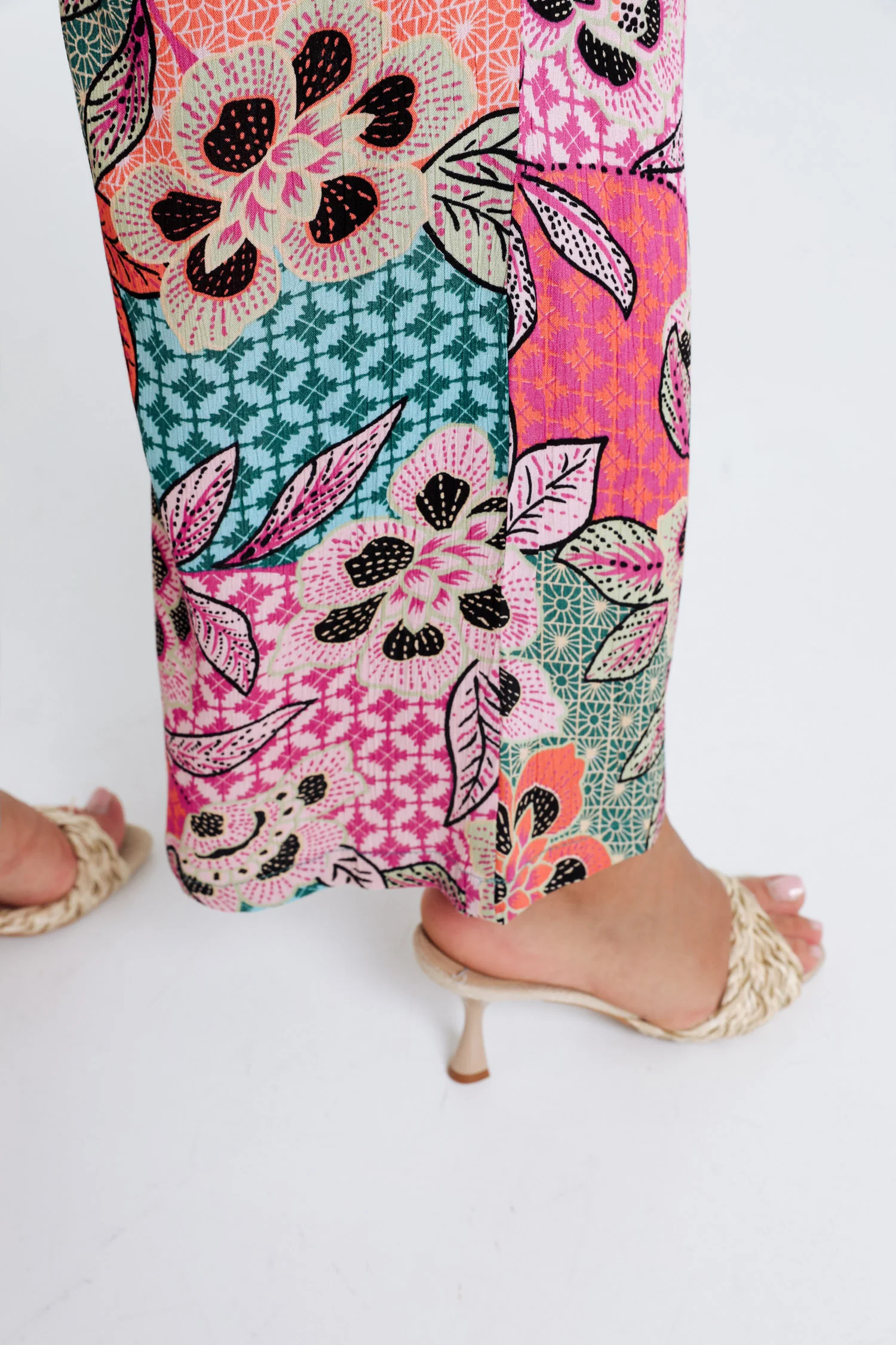 Bloemenprint viscose pantacourt - Image 4