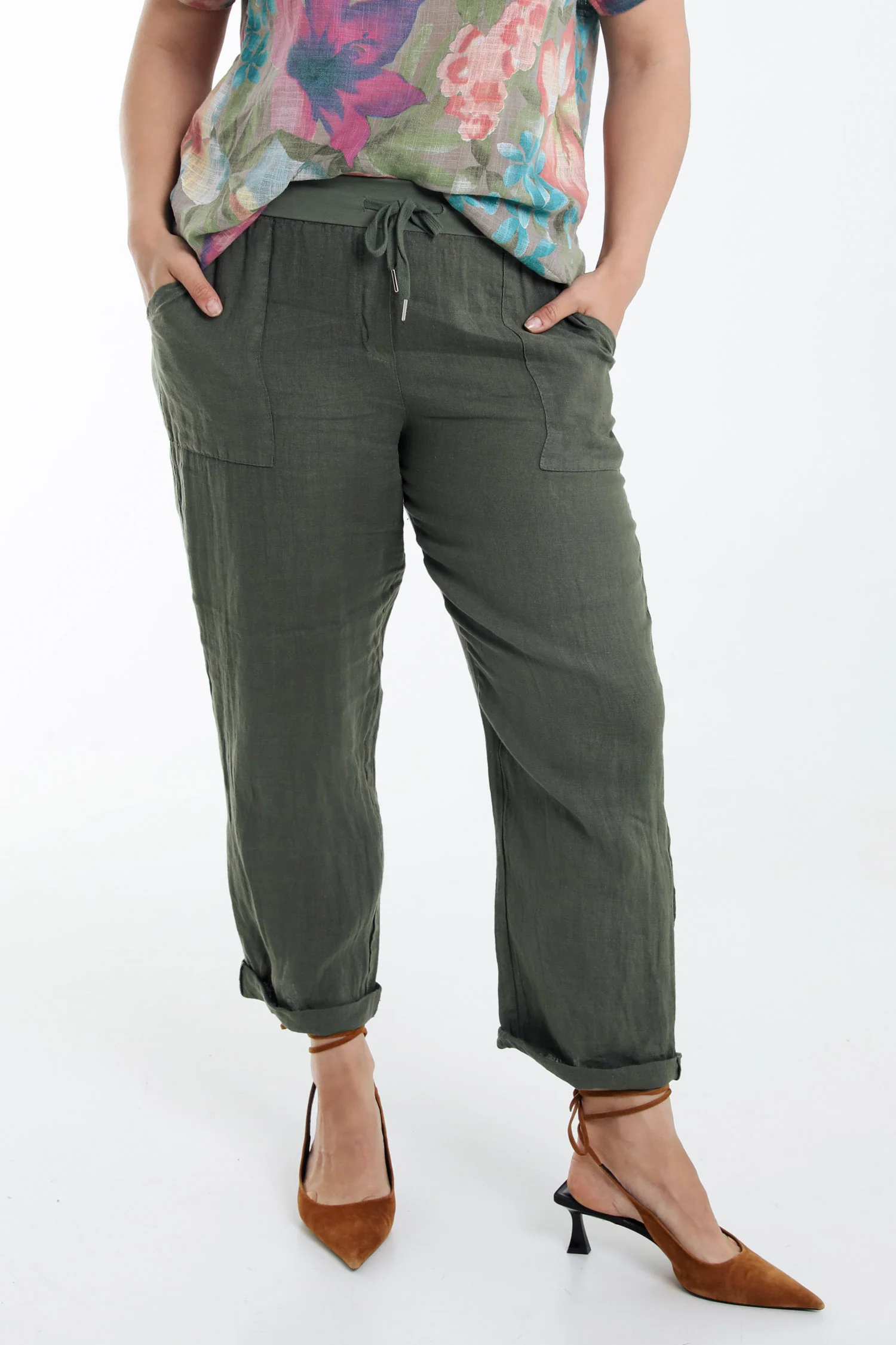 Effen linnen 7/8 broek - Image 12