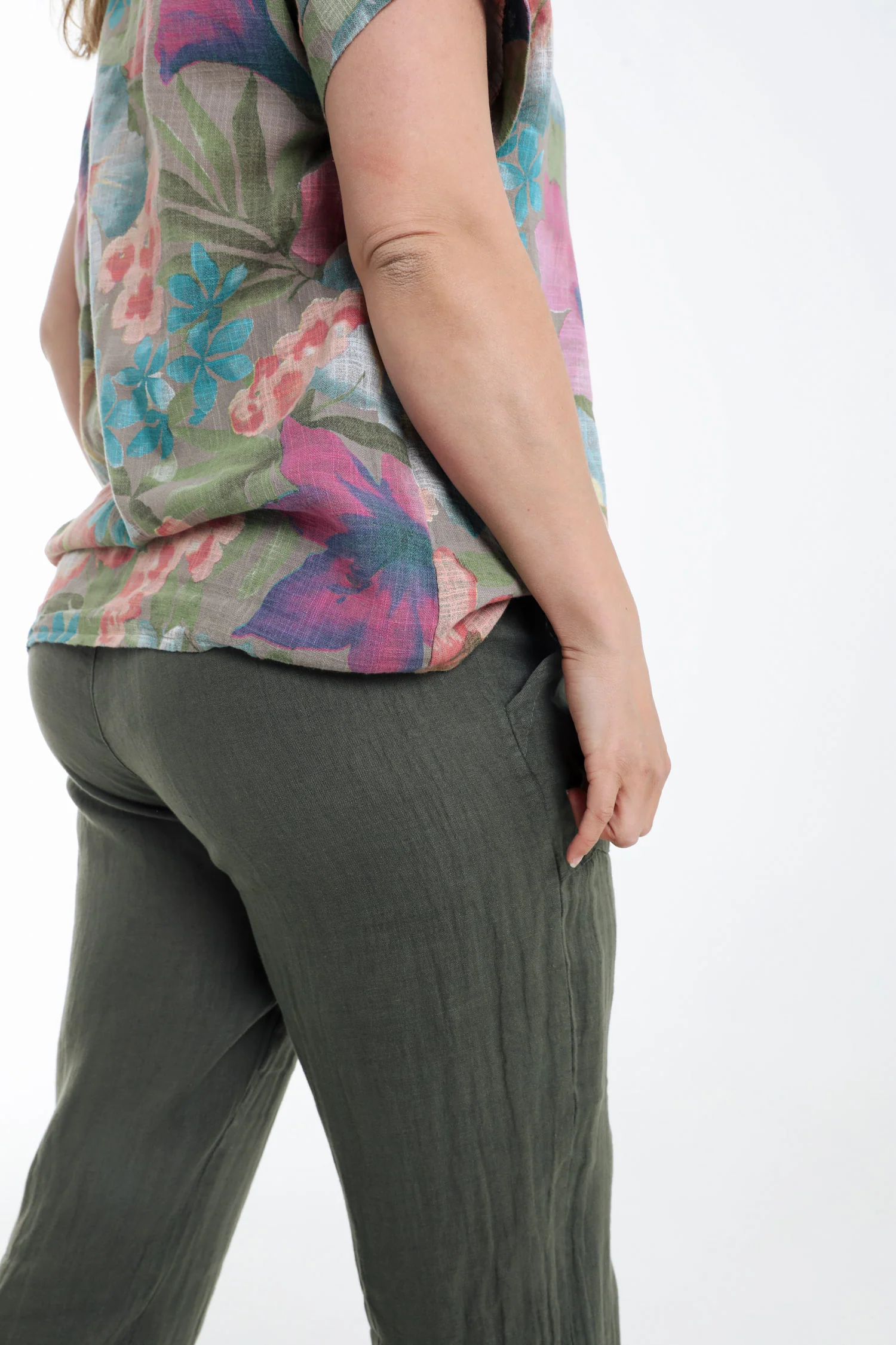 Effen linnen 7/8 broek - Image 14