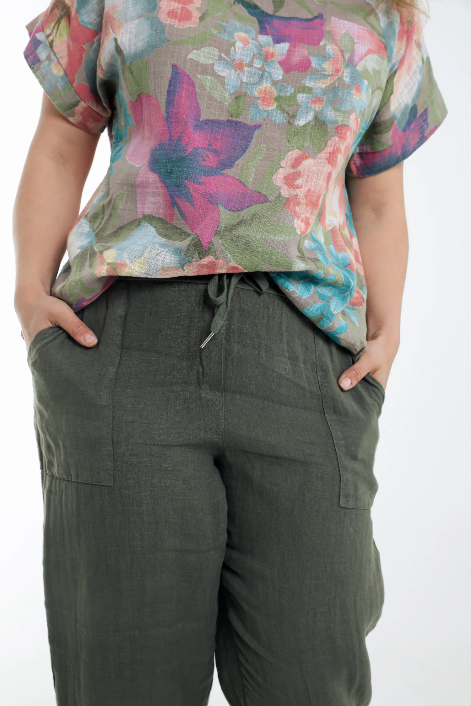 Effen linnen 7/8 broek - Image 15